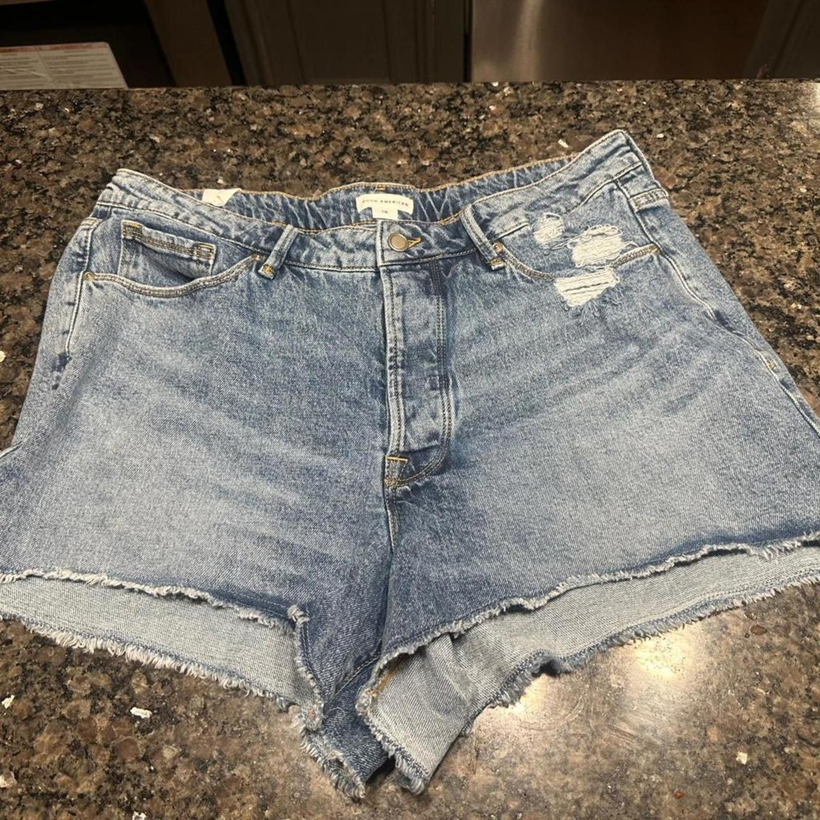Other High-waisted blue denim shorts#denim #summer Size 38" / US 16 / IT 52 - 1 Thumbnail