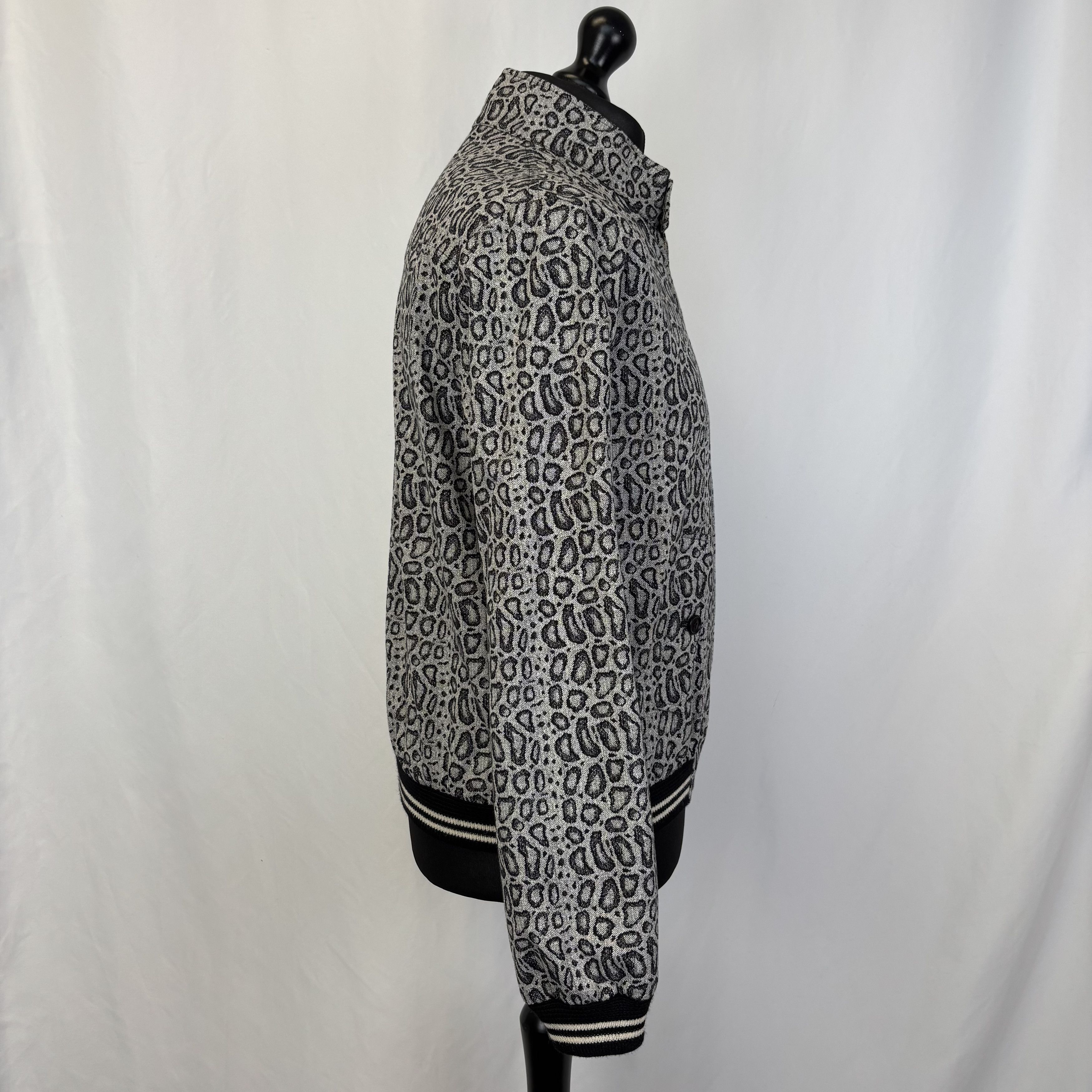 Saint Laurent Paris Saint Laurent Grey Leopard Jacket Size US L / EU 52-54 / 3 - 2 Thumbnail