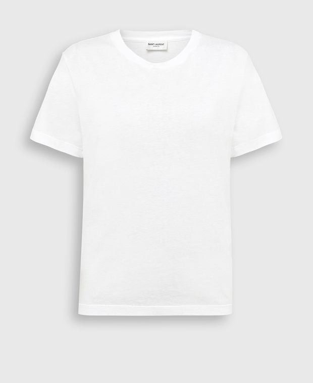 Crew Neck T-Shirt in White, Women's
