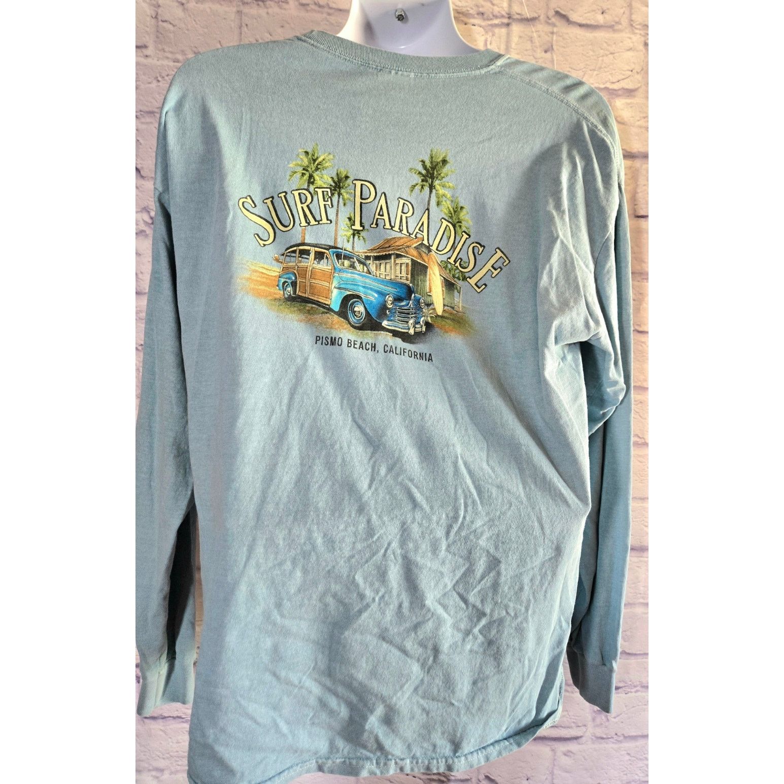 Gildan Gildan Blue Surf Paradise Pismo Beach Graphic Shirt XL Size US XL / EU 56 / 4 - 3 Thumbnail