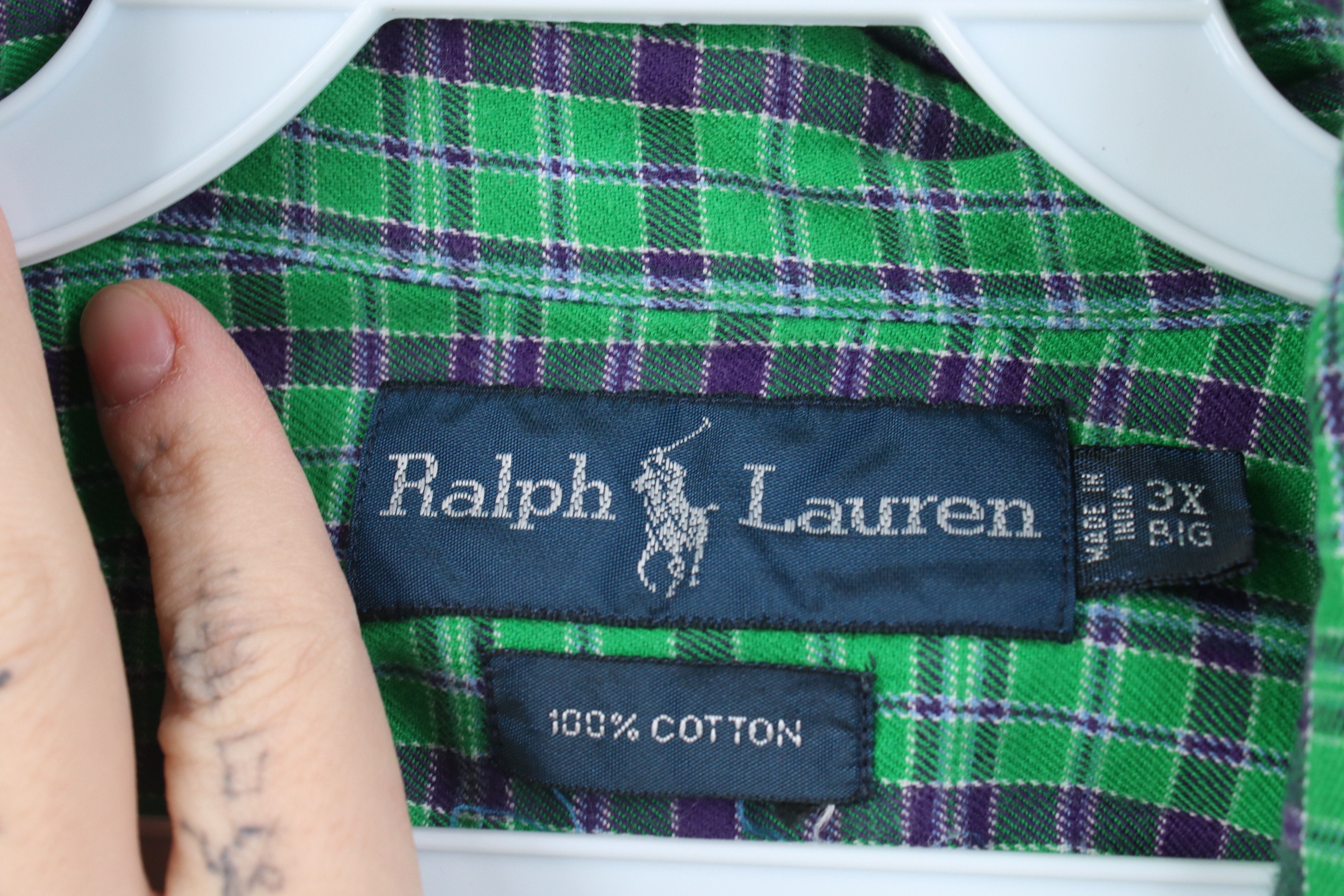 Polo Ralph Lauren Vintage 90s Ralph Lauren Collared Button Down Shirt Plaid Size US XXL / EU 58 / 5 - 6 Thumbnail