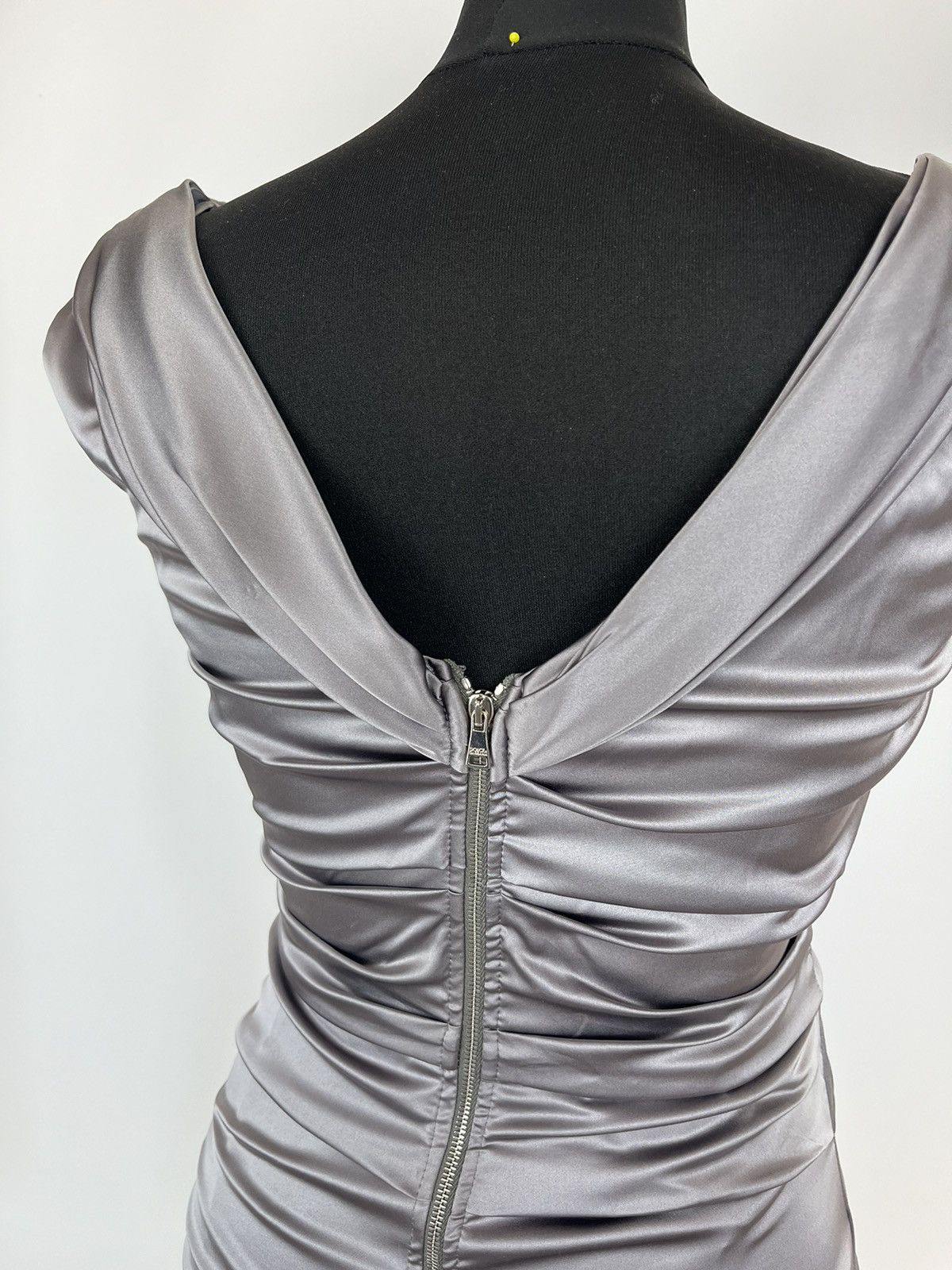Designer × Dolce & Gabbana DOLCE & GABBANA Dress Sheath Mermaid Silk Stretch (0355) Size L / US 10 / IT 46 - 4 Thumbnail