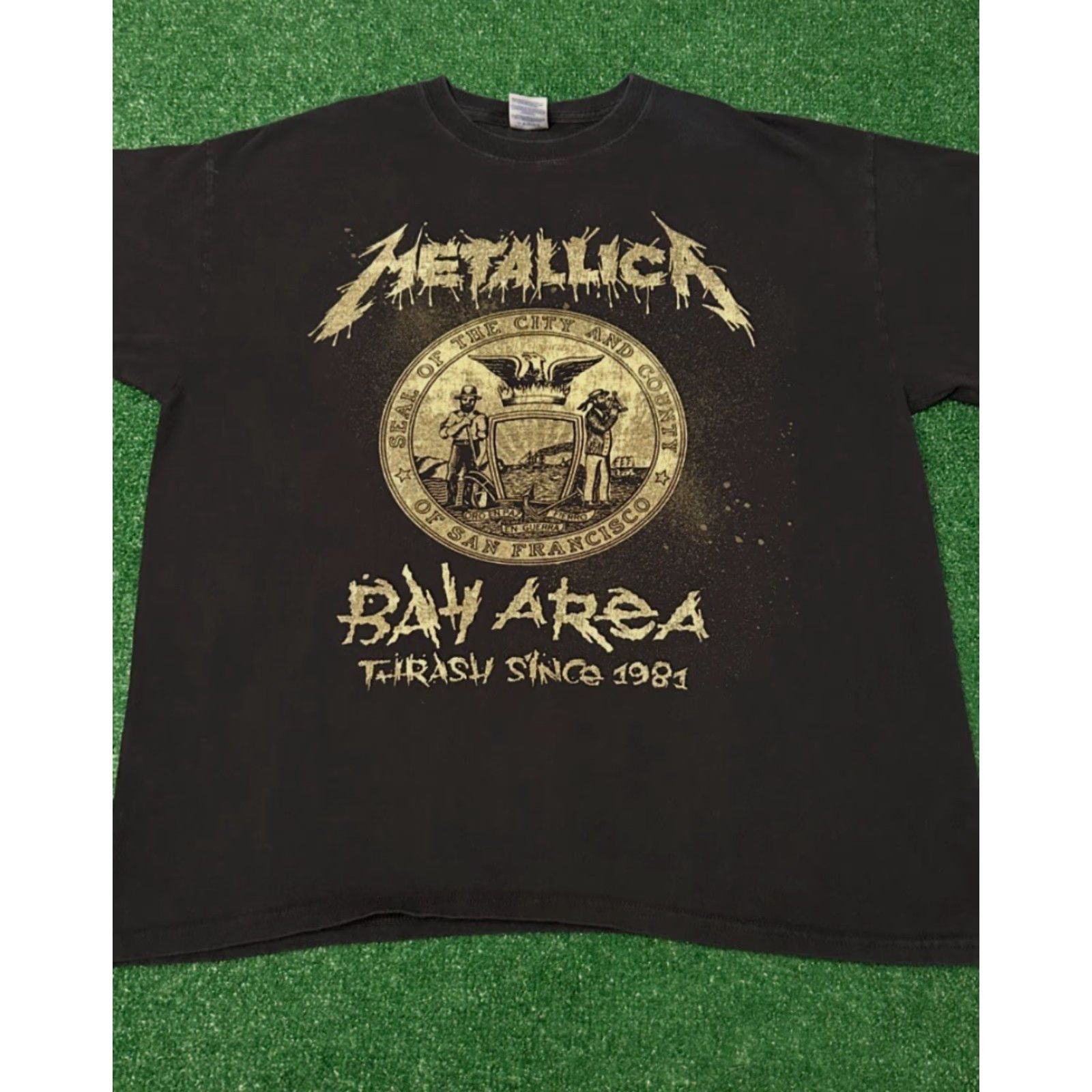Area VINTAGE Metallica Band Tee Shirt Mens XL Black 90s Y2K Thrash Bay Area Band Tee Mens XL Size US XL / EU 56 / 4 - 3 Thumbnail