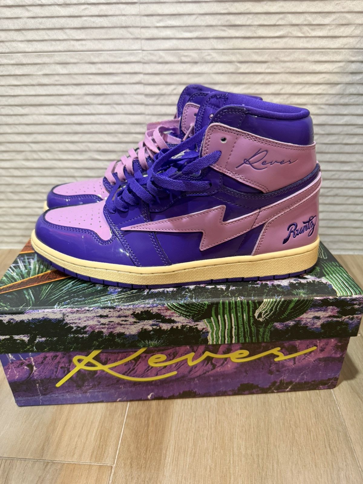 Kool Kiy Reves Air 85 High Charlotte UNC FRESHMAN CAROLINA BLUE Size 10 Reves Paris Air Kiy 85 main image 4