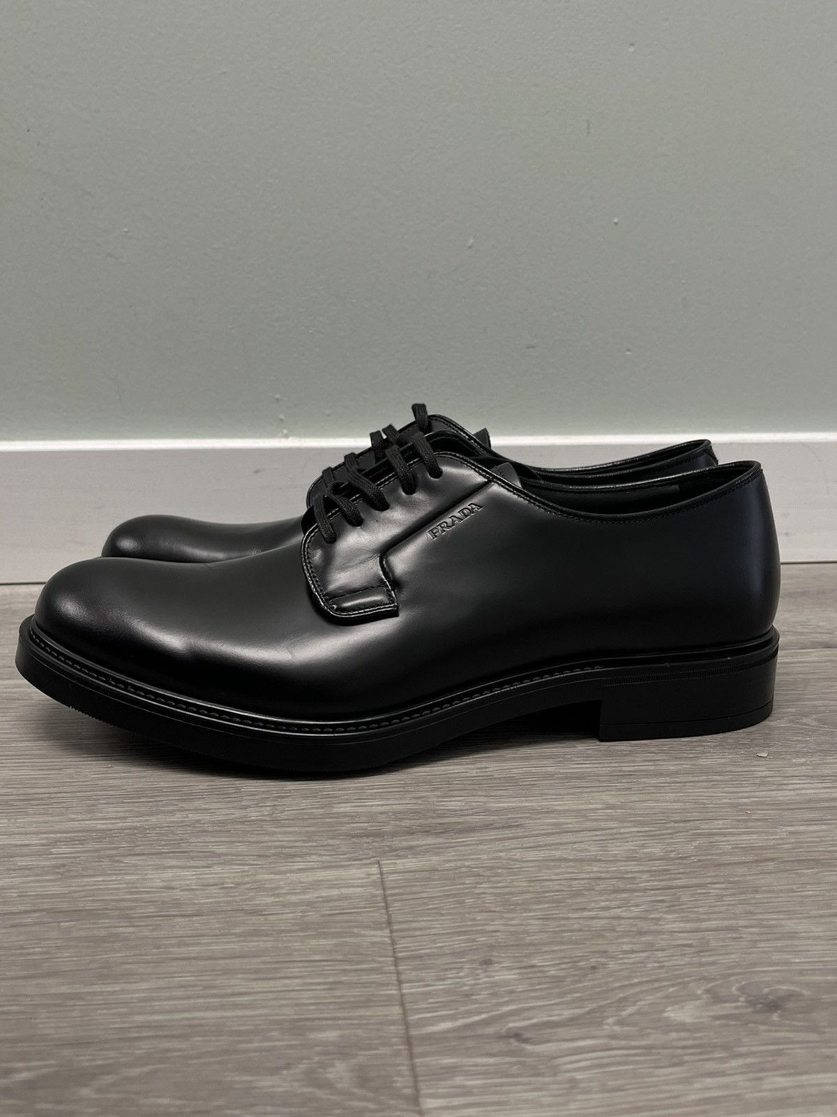 Prada Prada brushed leather lace-up Derby Size US 10 / EU 43 - 10 Thumbnail