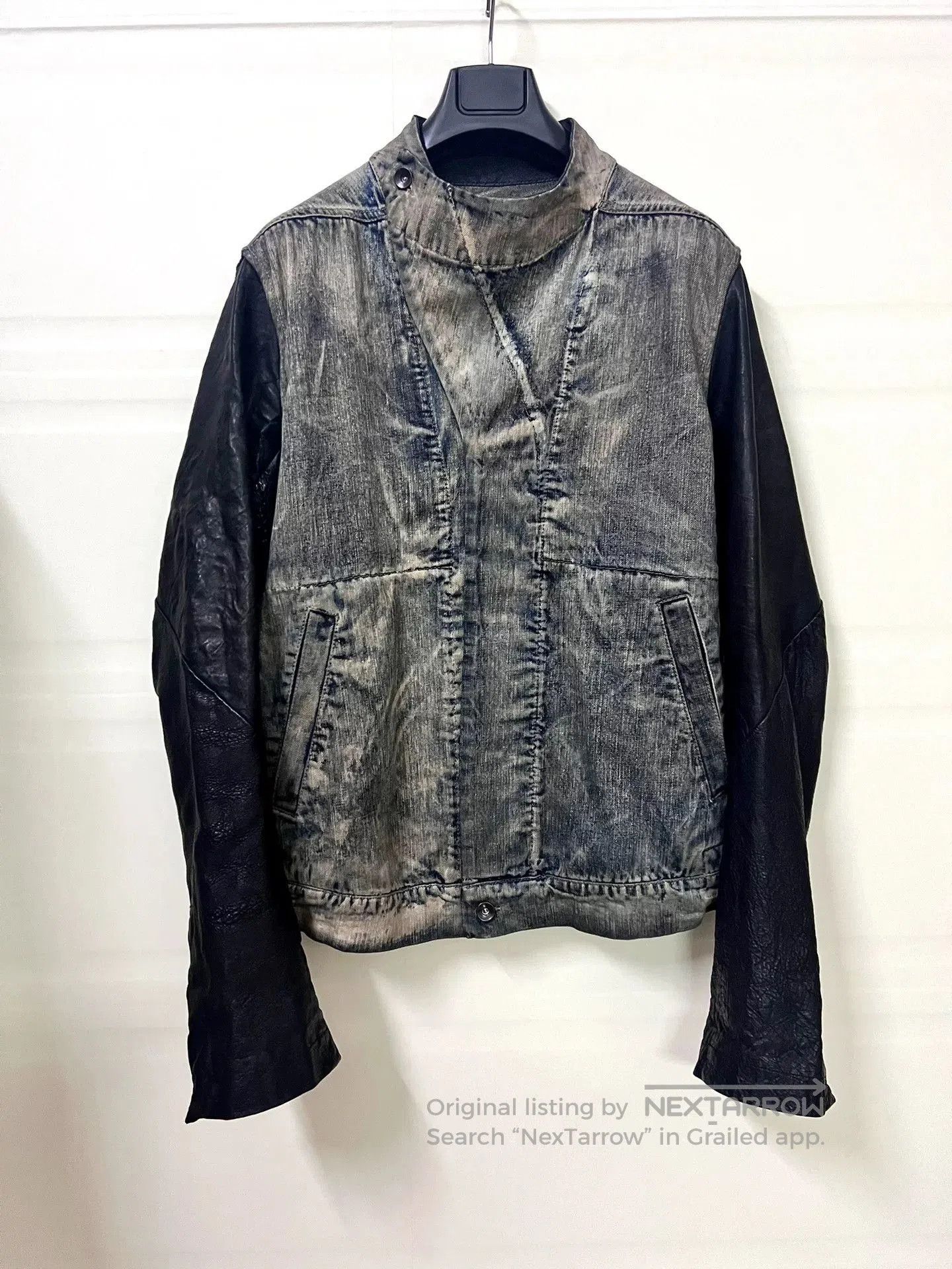 Rick Owens Drkshdw Rick Owens Denim and Leather Jacket. Size US L / EU 52-54 / 3 - 1 Thumbnail