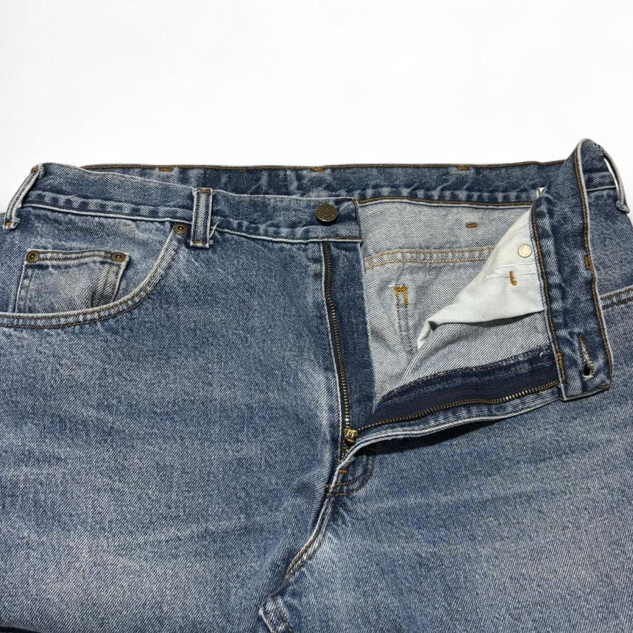 Vintage Vintage 90s Faded Midwash Blue Straight Leg Denim Jeans Size US 36 / EU 52 - 5 Thumbnail