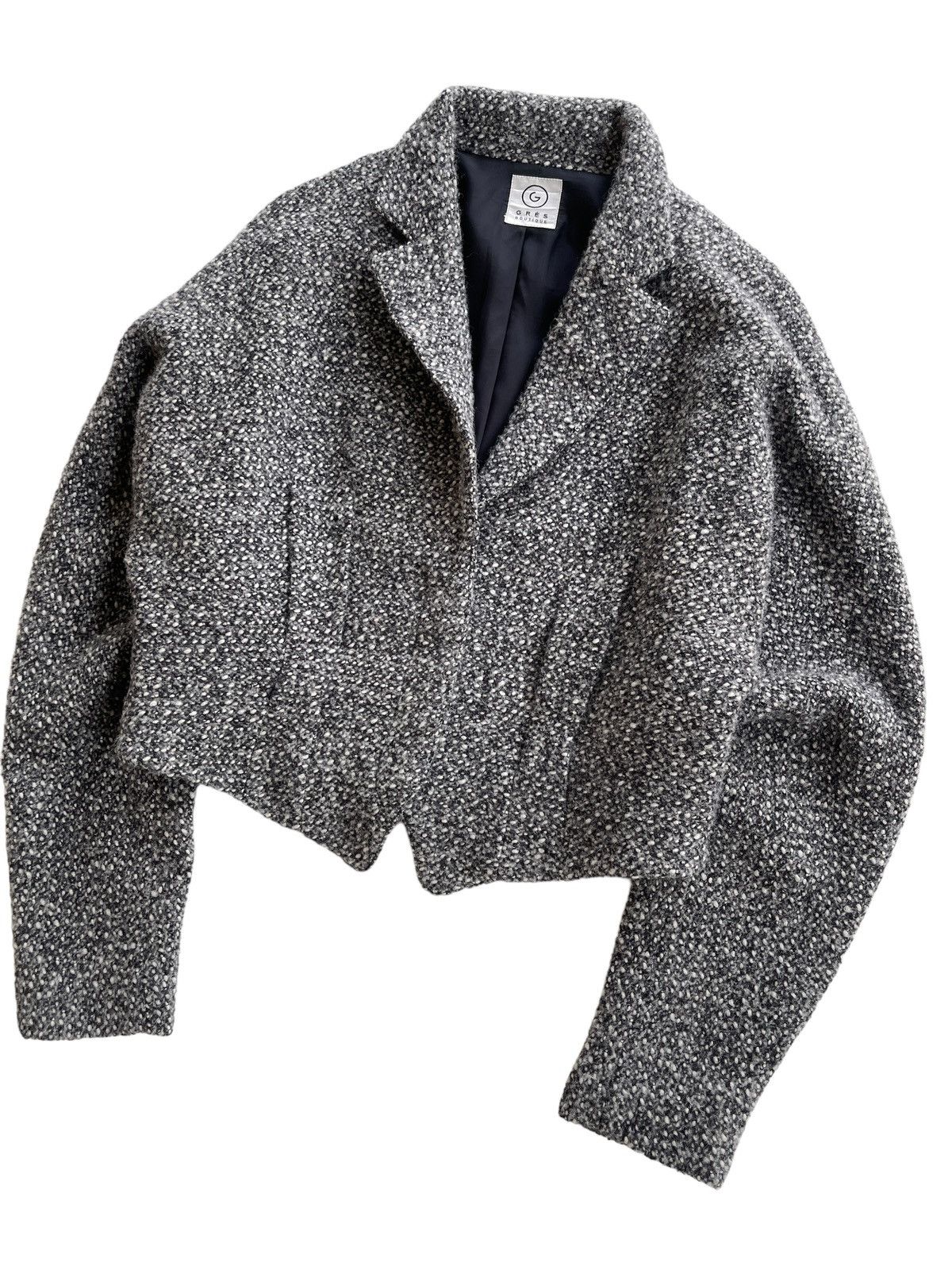 Japanese Brand Gres Wool Cropped Batwing Jacket France Size M / US 6-8 / IT 42-44 - 4 Thumbnail