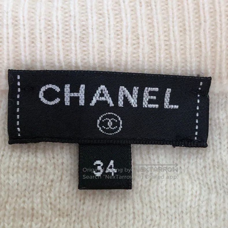 Chanel Chanel 17B beige white cashmere knitted skirt Size 42" / US 20 - 5 Thumbnail