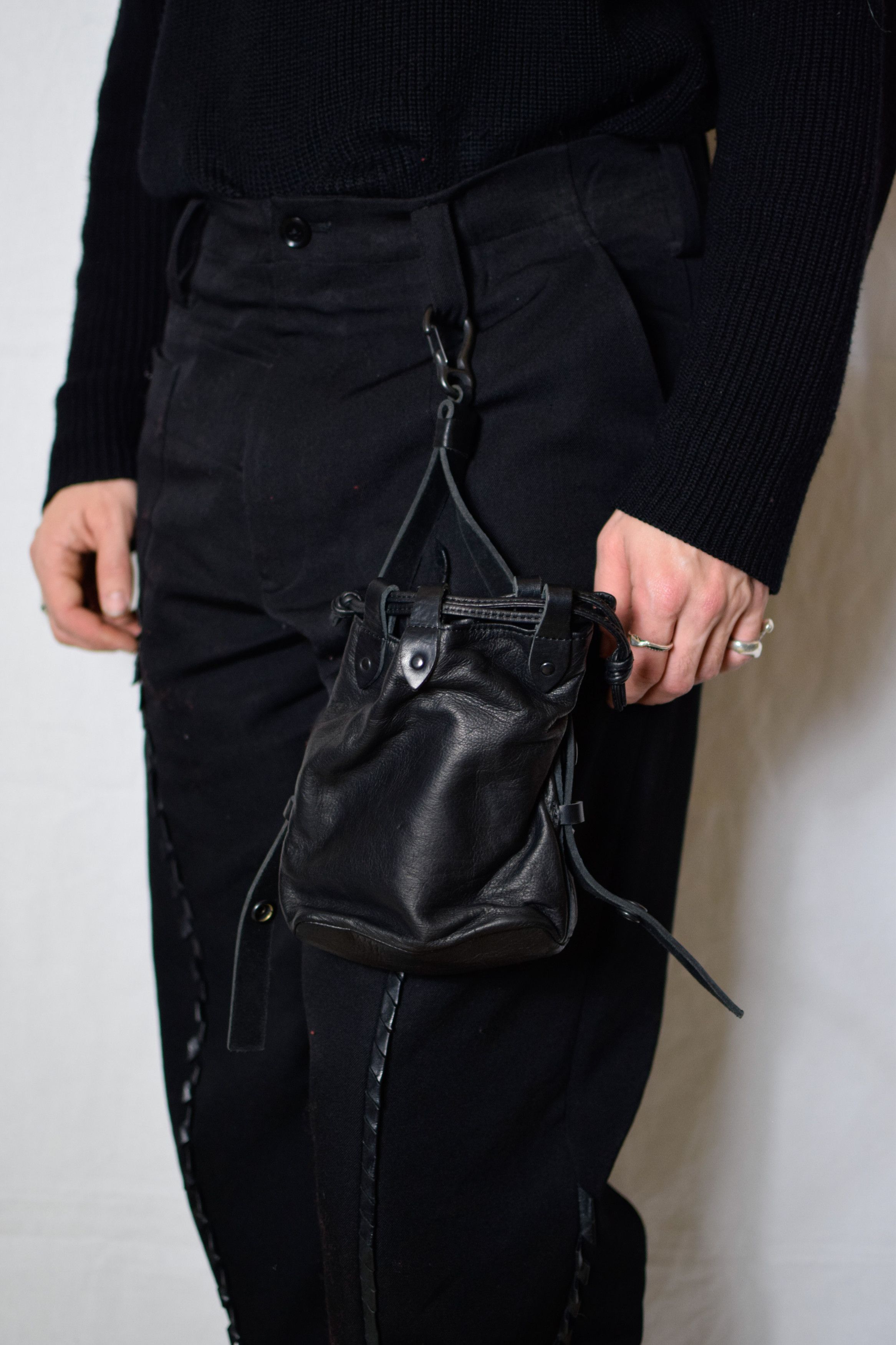 Yohji Yamamoto FINAL DROP - YYPH AW22 Leather Bag - HE-I05-770 Size ONE SIZE - 1 Thumbnail