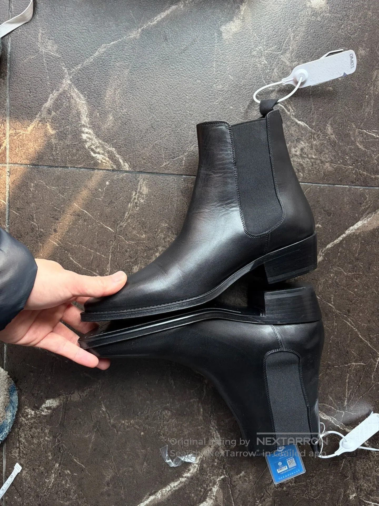 Celine Celine Patent Leather Chelsea Boots. Size US 7 / IT 37 - 3 Thumbnail