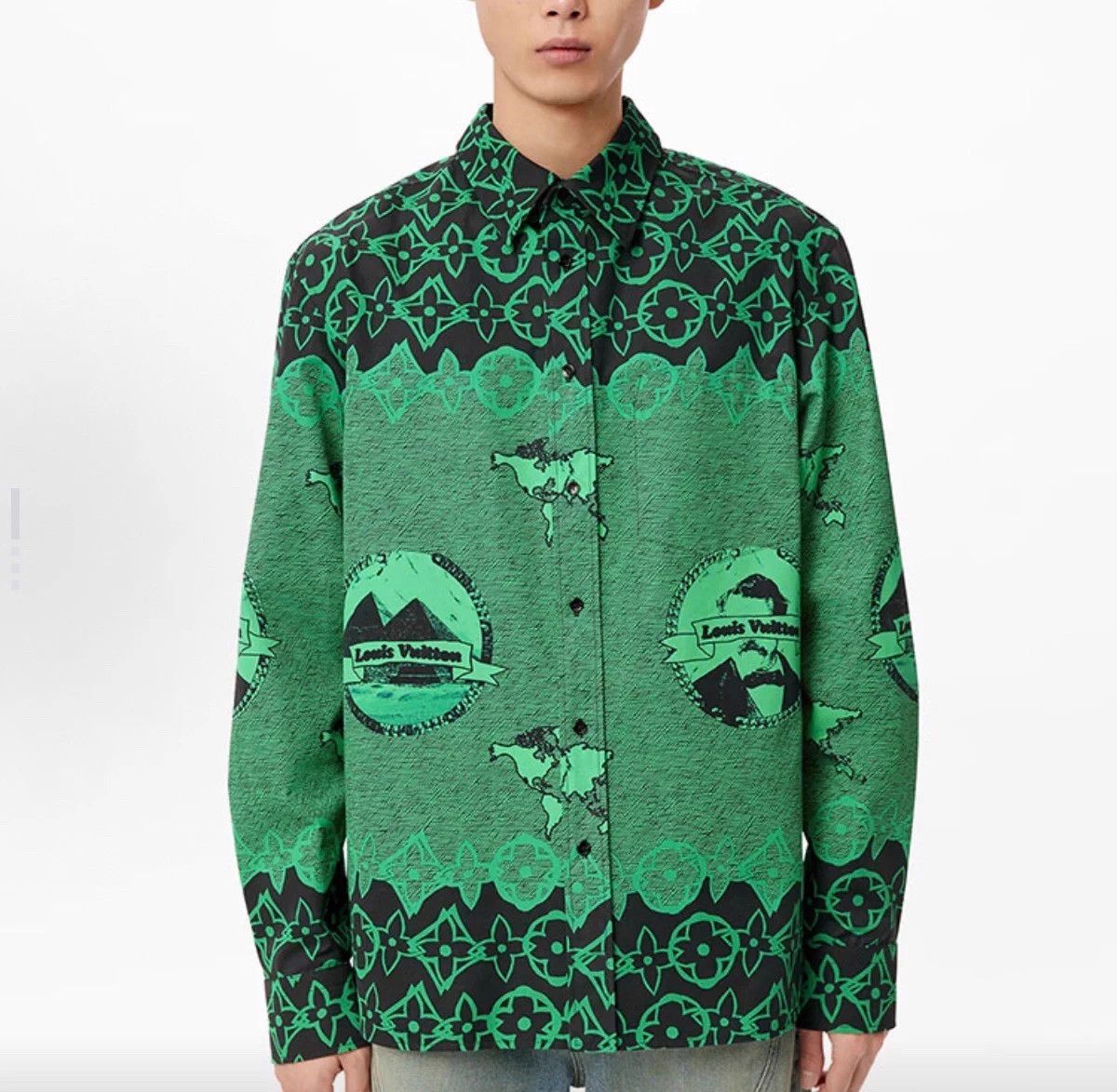 Louis Vuitton Louis Vuitton Oversize Logo Print Shacket Size US XL / EU 56 / 4 - 7 Thumbnail