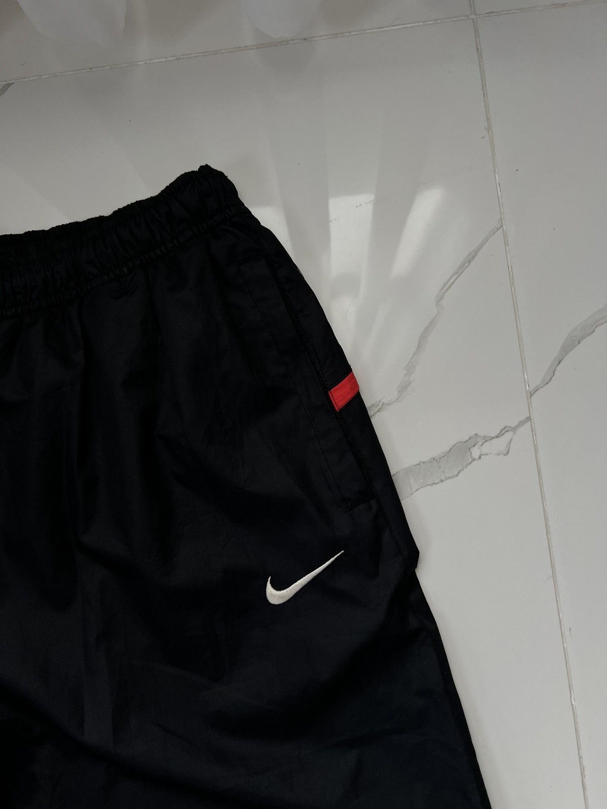 Nike × Vintage 90’s NIKE TEAM RETRO BAGGY TRACK PANTS Y2K BAGGY SWOOSH Size US 32 / EU 48 - 4 Thumbnail