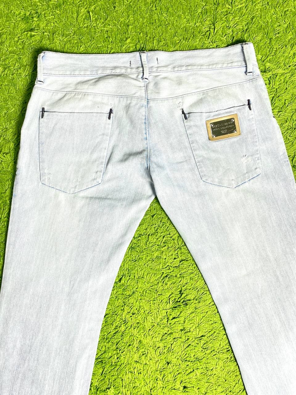 Dolce & Gabbana Dolce & Gabbana Logo Washed Distressed Bleached Jeans Denim Size US 34 / EU 50 - 5 Thumbnail