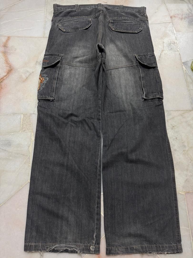 20471120 💥BAGGY💥VINTAGE 90s PIKO INSANE BIG POCKET DISTRESSED DENIM Size US 36 / EU 52 - 13 Thumbnail