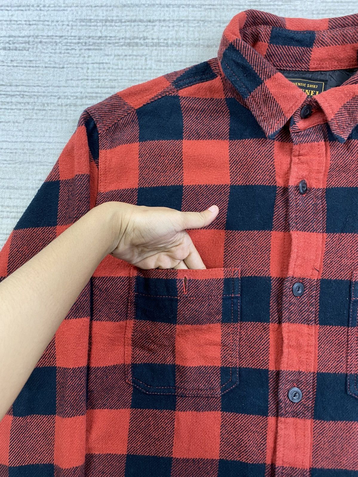 Flannel × Vintage Vintage Flannel Red Checked Nice Design Size US L / EU 52-54 / 3 - 7 Thumbnail