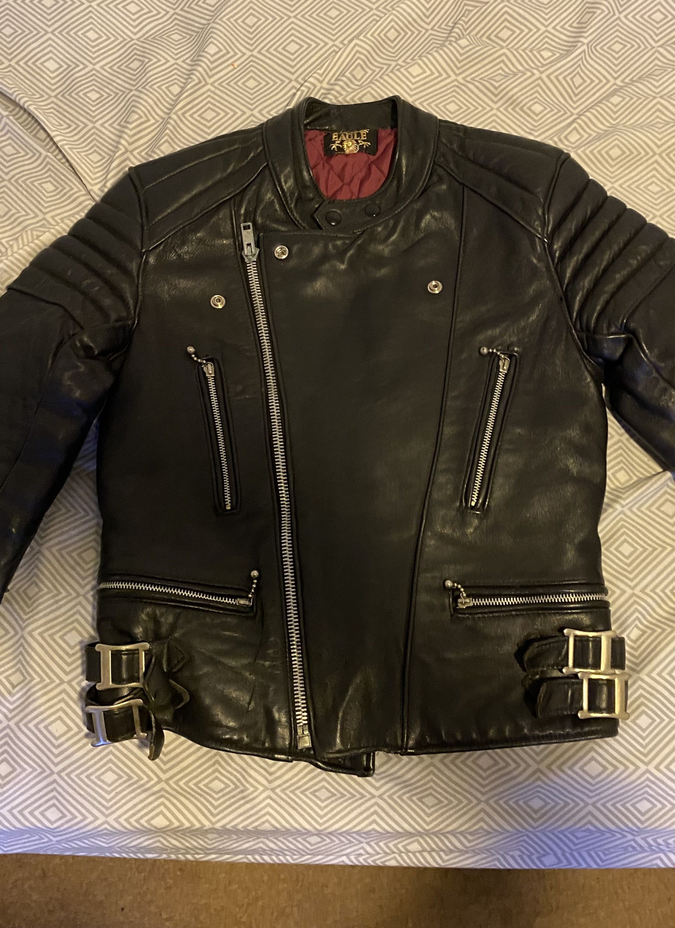 Vintage 70's British Eagle Leather Jacket Size US M / EU 48-50 / 2 - 2 Thumbnail