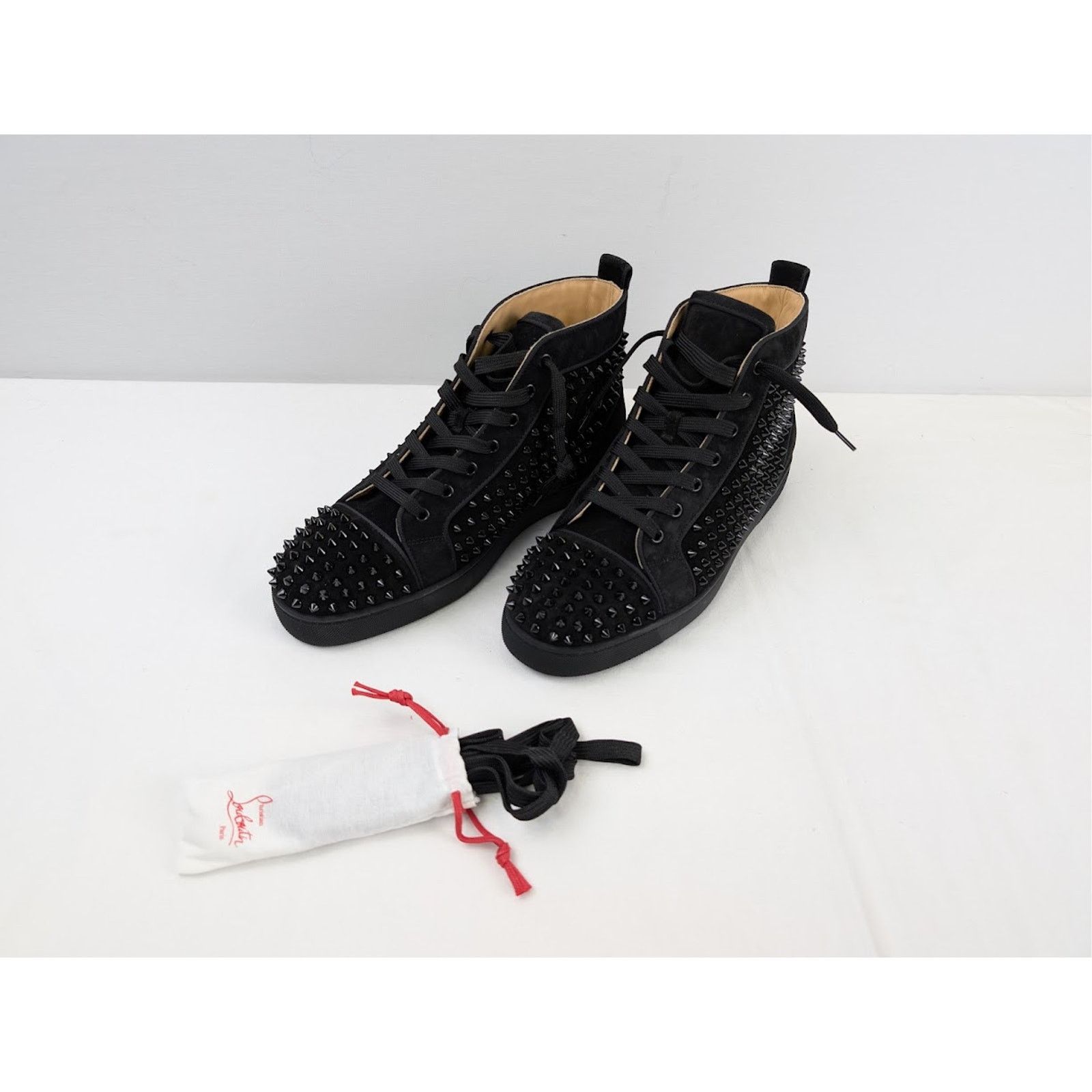 Christian Louboutin o1rshd1 Louis Orlato Flat Sneakers in Black Size US 8 / EU 41 - 7 Thumbnail