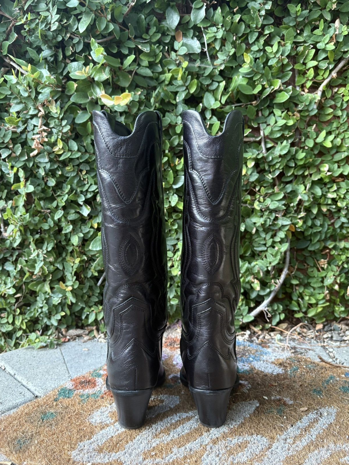 Sam Edelman BLACK LEATHER WESTERN BOOTS / W 7.5 Size US 7.5 / IT 37.5 - 5 Thumbnail