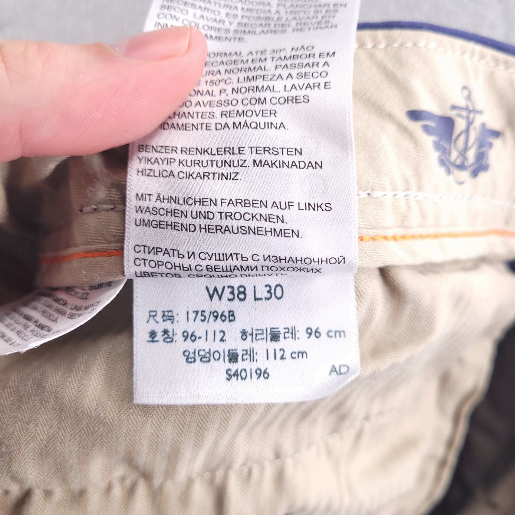 Dockers Dockers Pants Mens 38x28 Slim Alpha Khaki Chino Cotton Dress Casual Blue Size US 38 / EU 54 - 7 Thumbnail