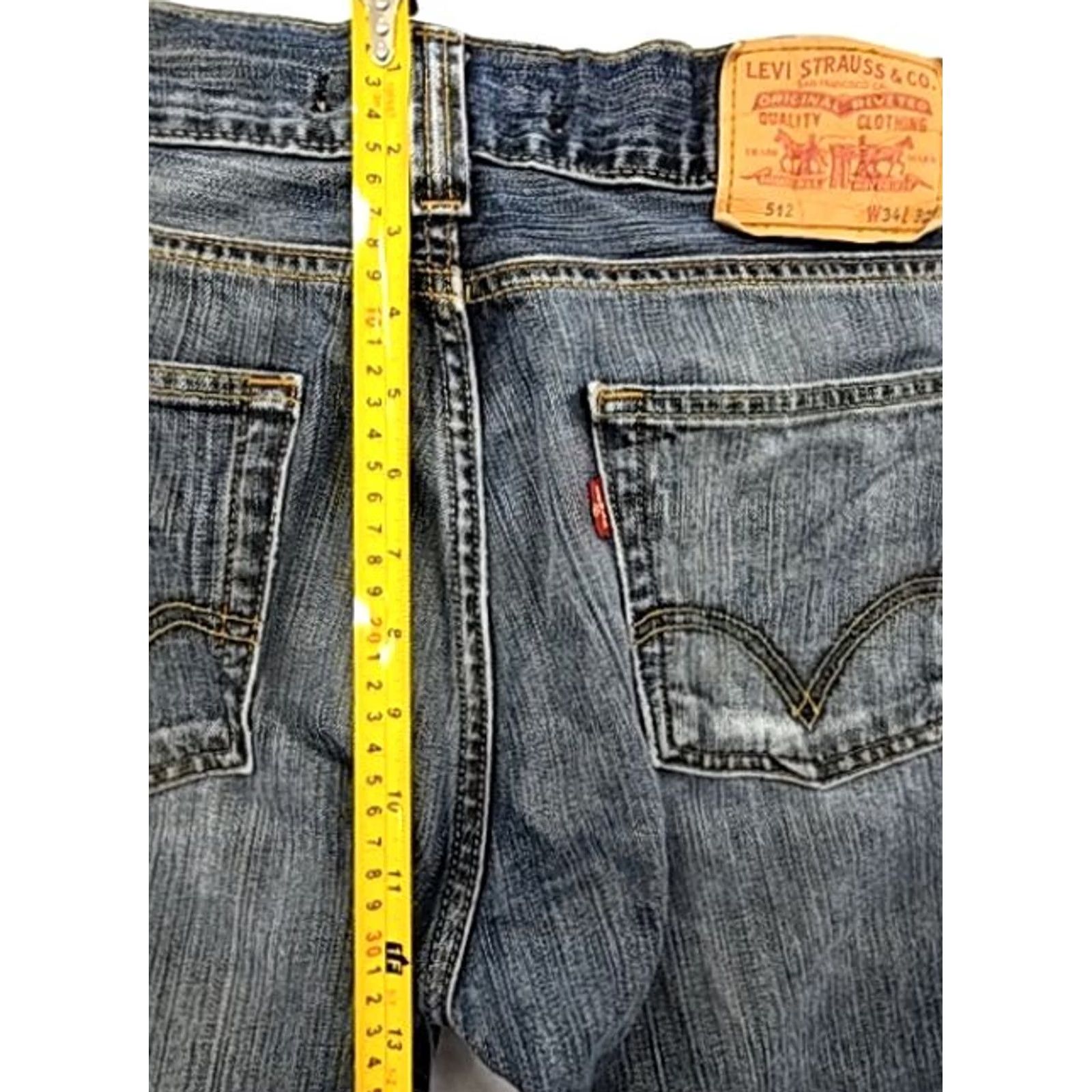 Levi's Levi's 514 Straight Fit Stretch Jeans Mens 34x32 Medium Wash Size US 34 / EU 50 - 7 Thumbnail