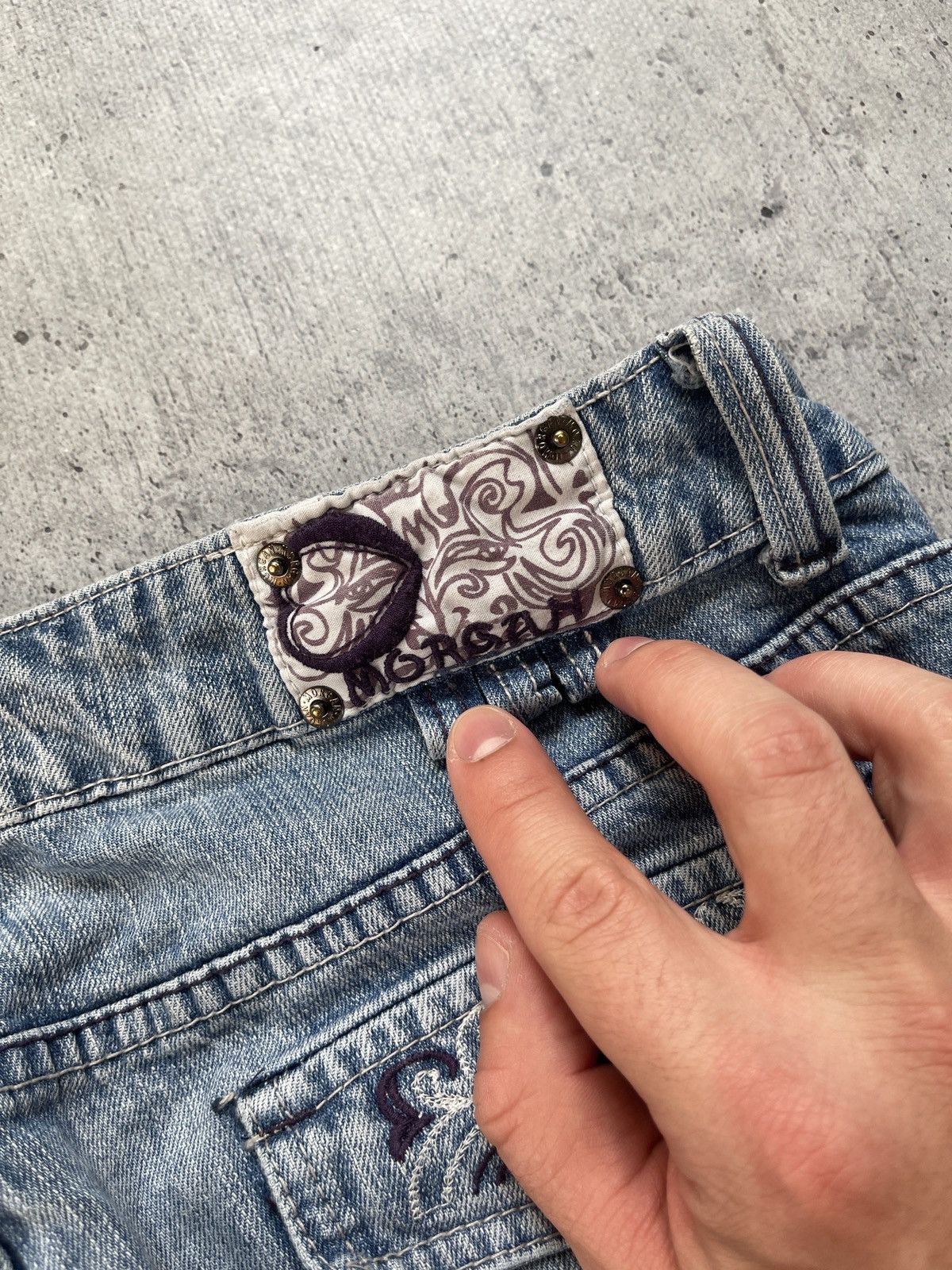 Jean punk grunge washed faded y2k bootcut jeans Size US 34 / EU 50 - 5 Thumbnail