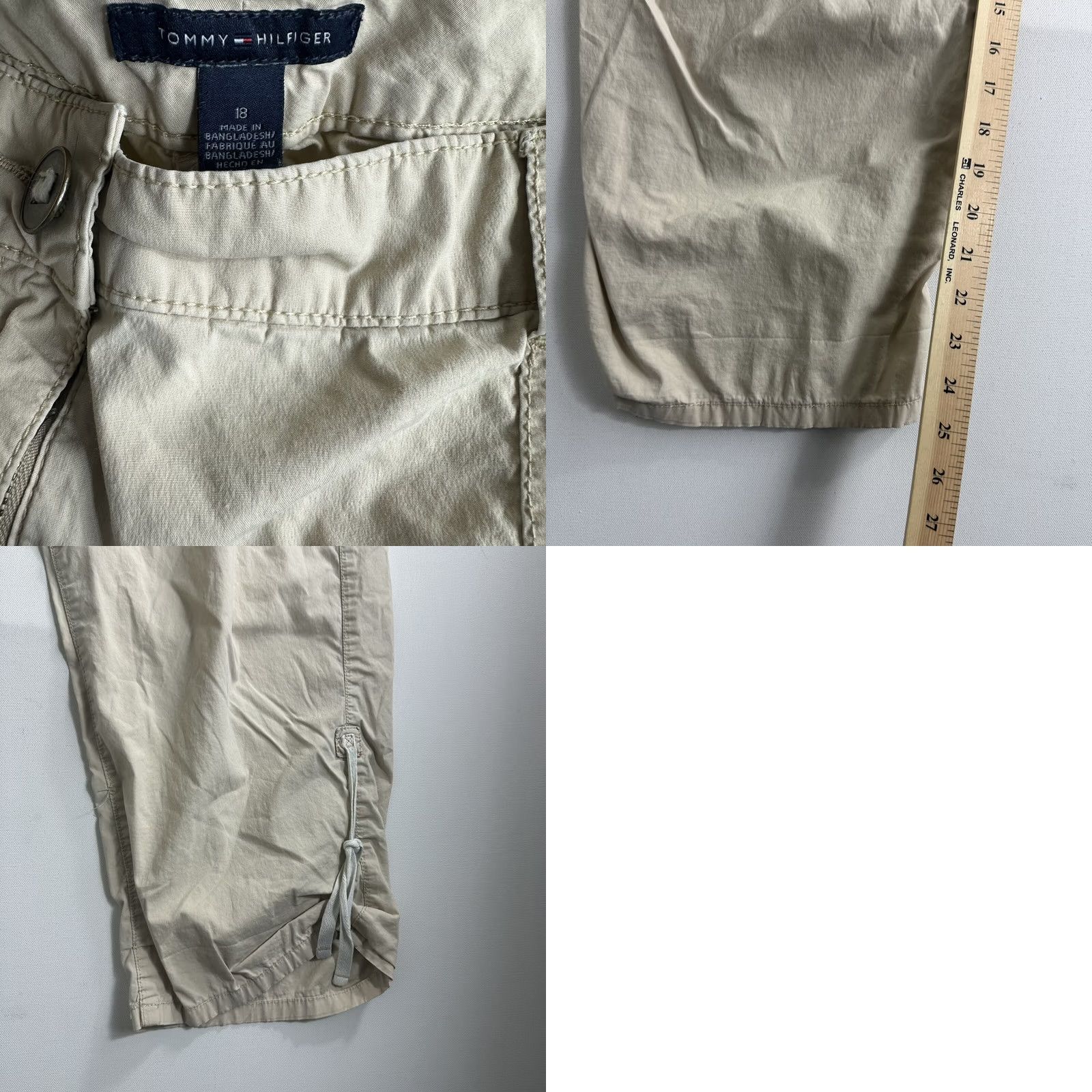 Tommy Hilfiger TOMMY HILFIGER Cargo Pants Women Size 18 Straight Beige Cargo Pants Women Size 18 Men? Size 40" / US 18 - 8 Thumbnail