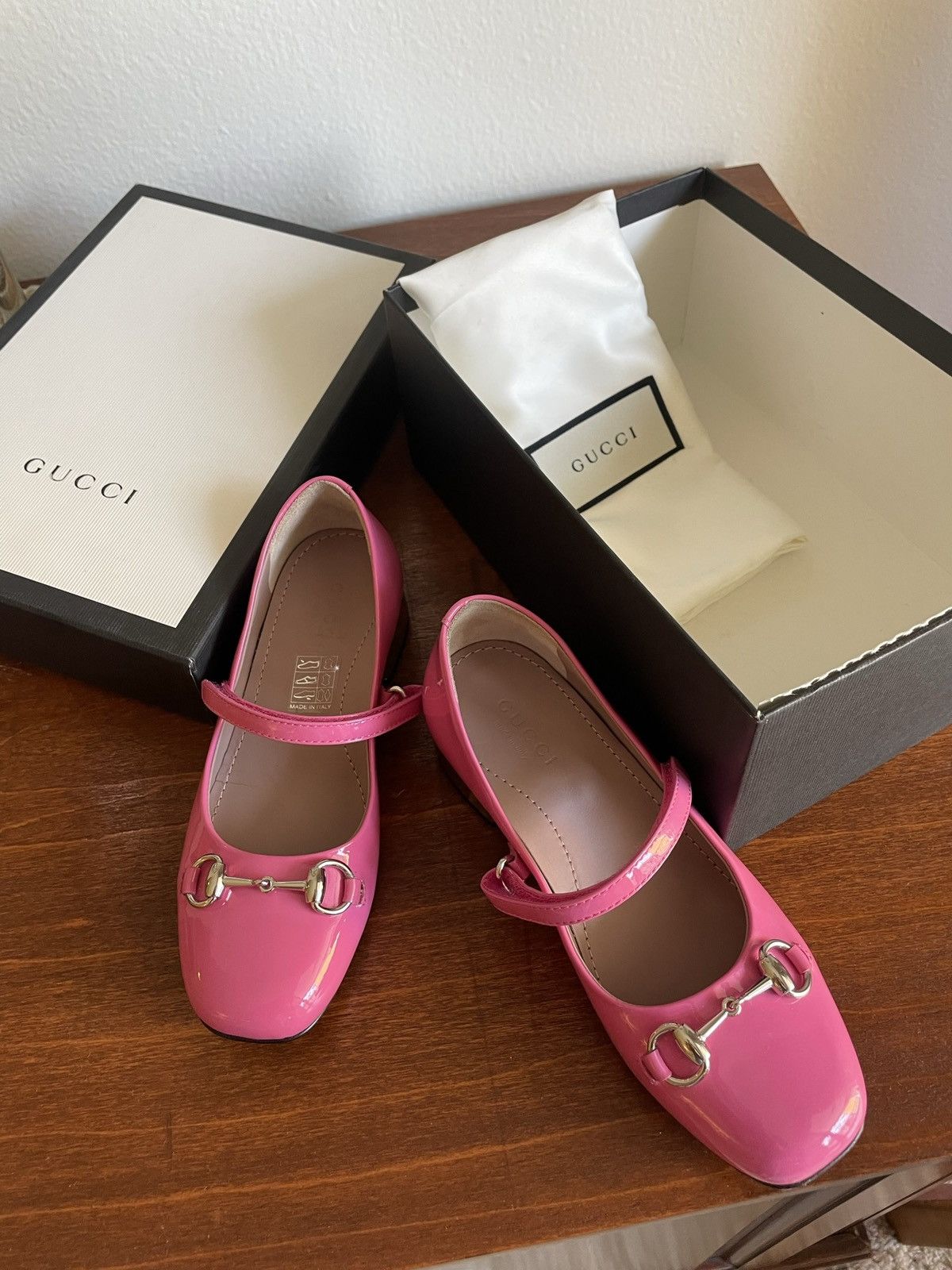 Gucci New Authentic Gucci Girls Flat Ballet Shoes, Size 30 Size US 11 / IT 41 - 6 Thumbnail
