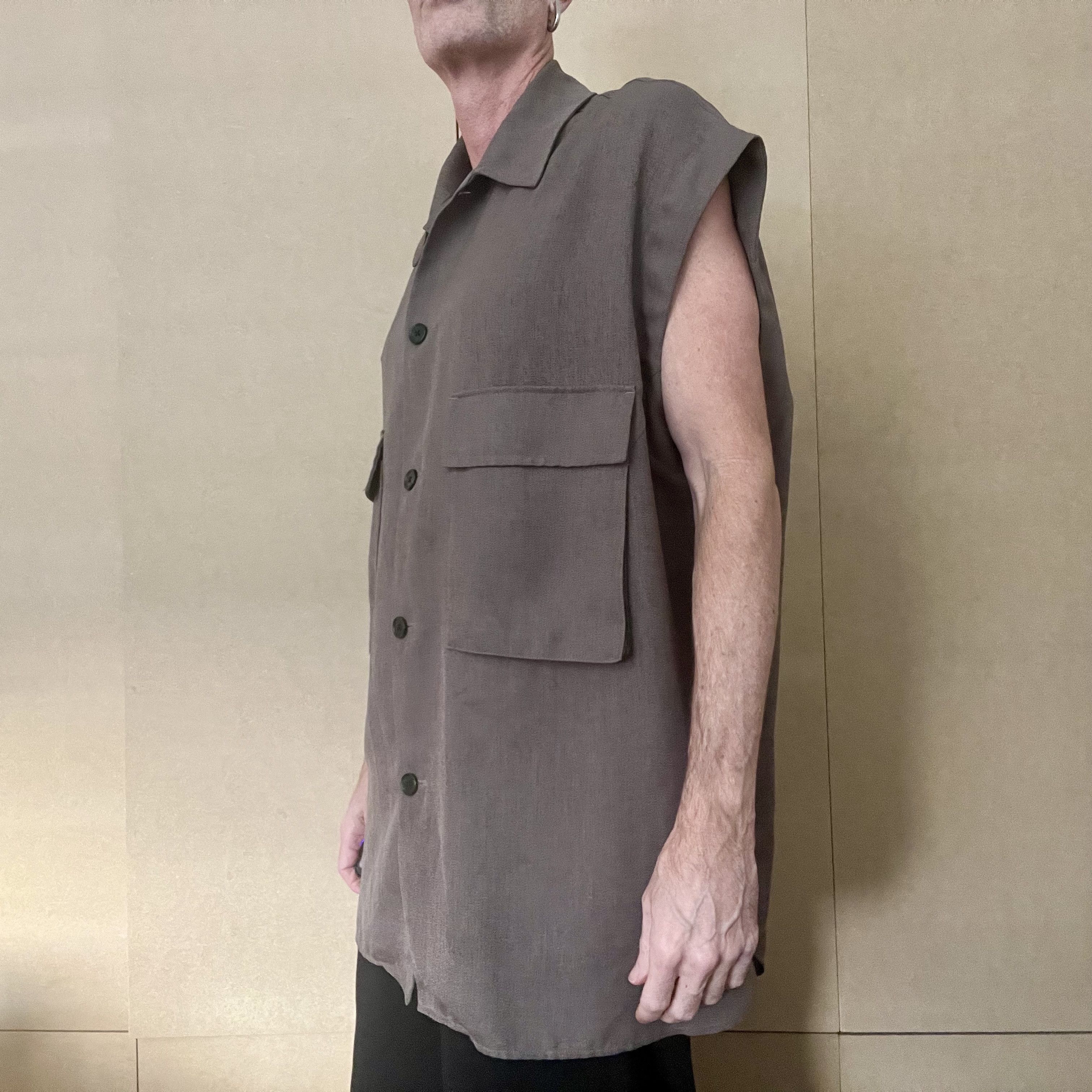 Number (N)ine Number Nine olive oversized shirt Size US L / EU 52-54 / 3 - 2 Thumbnail