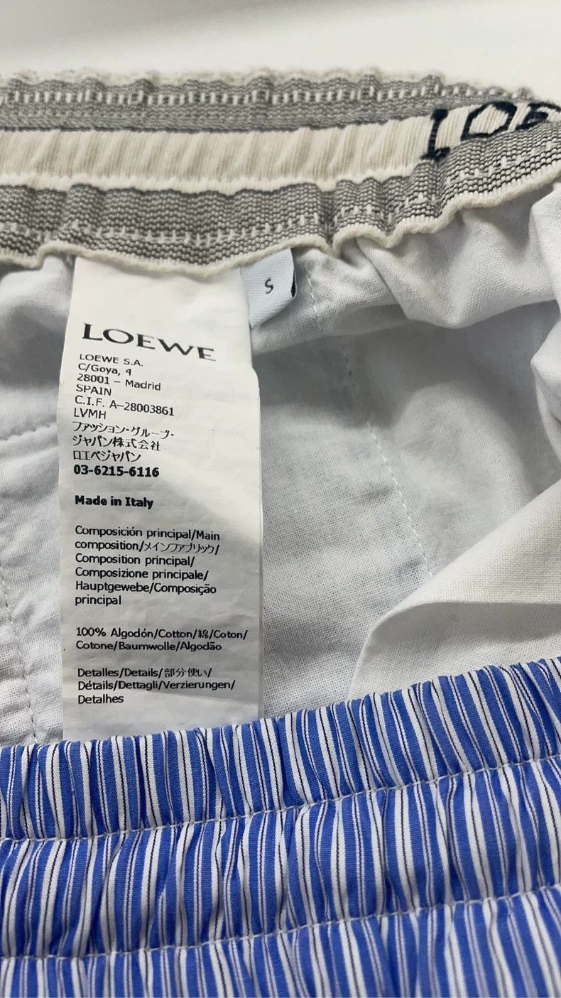 Loewe LOEWE sizeS Blue and white striped casual trousers Size 27" / US 4 / IT 40 - 4 Thumbnail