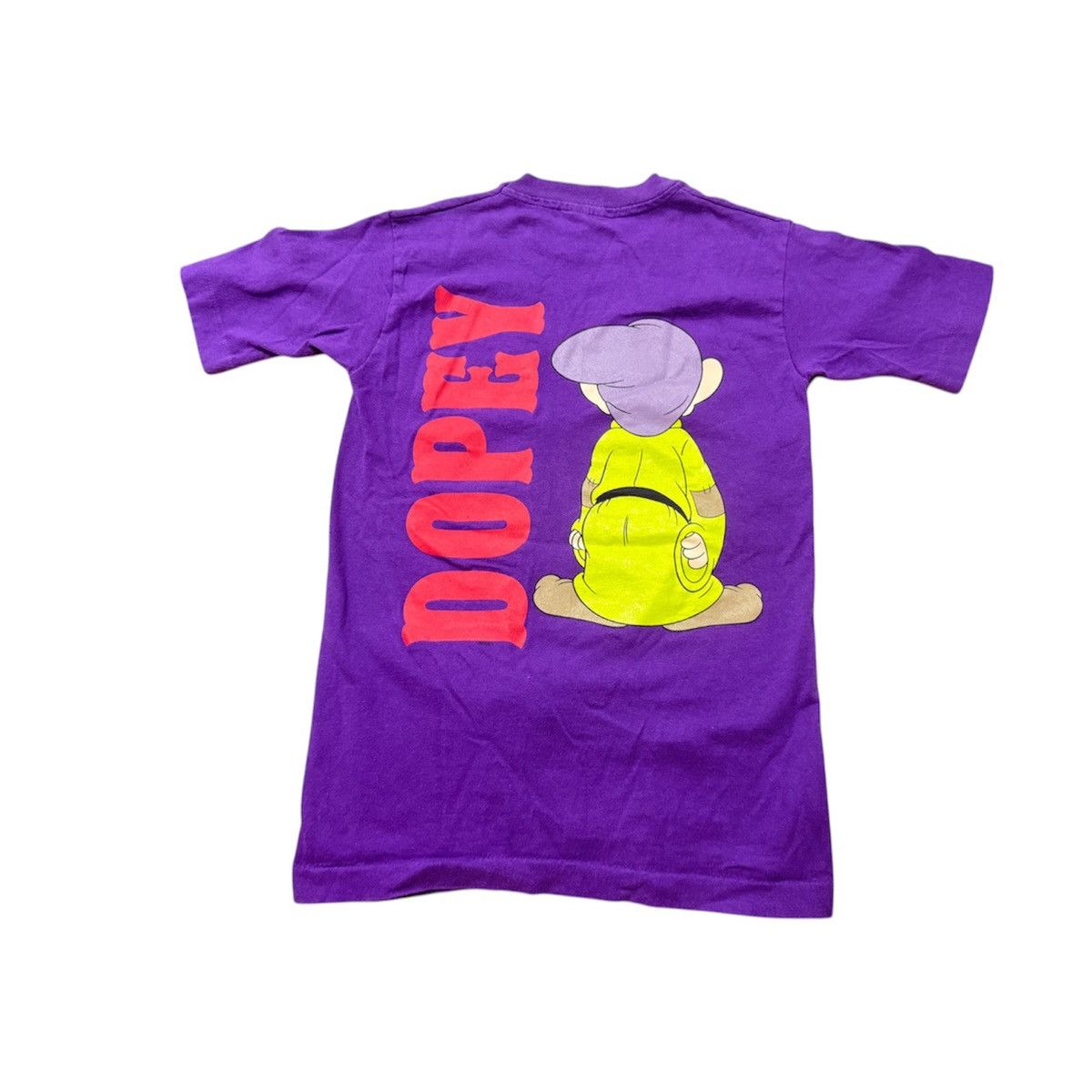 Disney × Vintage Vintage 90s Snow White and the Seven Dwarfs Dopey T Shirt Size US XXS / EU 40 - 2 Thumbnail