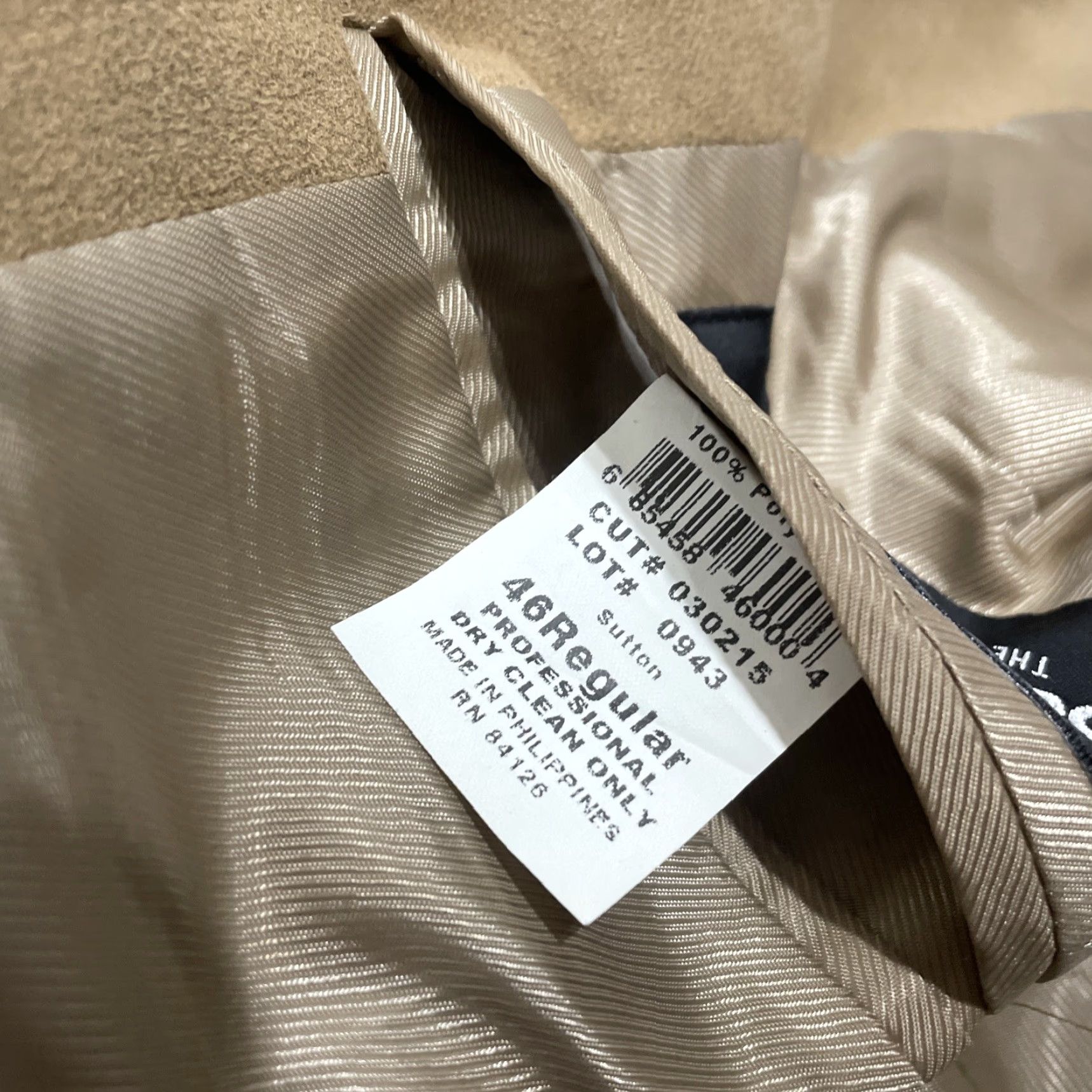 Camel VINTAGE Bert Pulitzer Suede Western Sport Coat Jacket Men 46R Camel Brown Tan Notch Two-Button Blazer Cowboy Rodeo 2 Piece Vintage Mens Size 46R - 6 Thumbnail