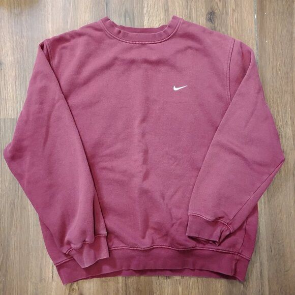 Nike Vintage Y2K Nike Small Swoosh Crewneck Sweatshirt Red Size US M / EU 48-50 / 2 - 2 Thumbnail
