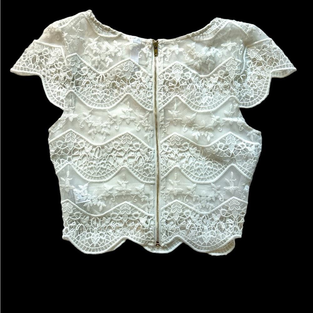 Designer High quality zip up laced blouse Size S / US 4 / IT 40 - 2 Thumbnail