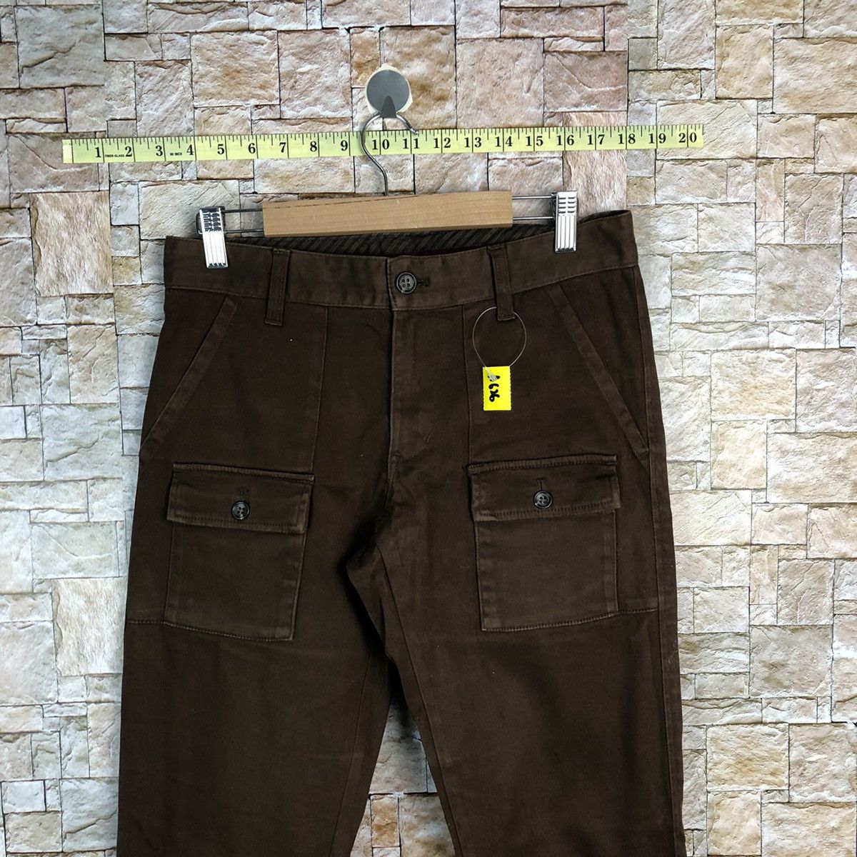 Japanese Brand Comme Ca Commune Dark Brown Cargo Multipocket Pants #A626 Size US 28 / EU 44 - 4 Thumbnail
