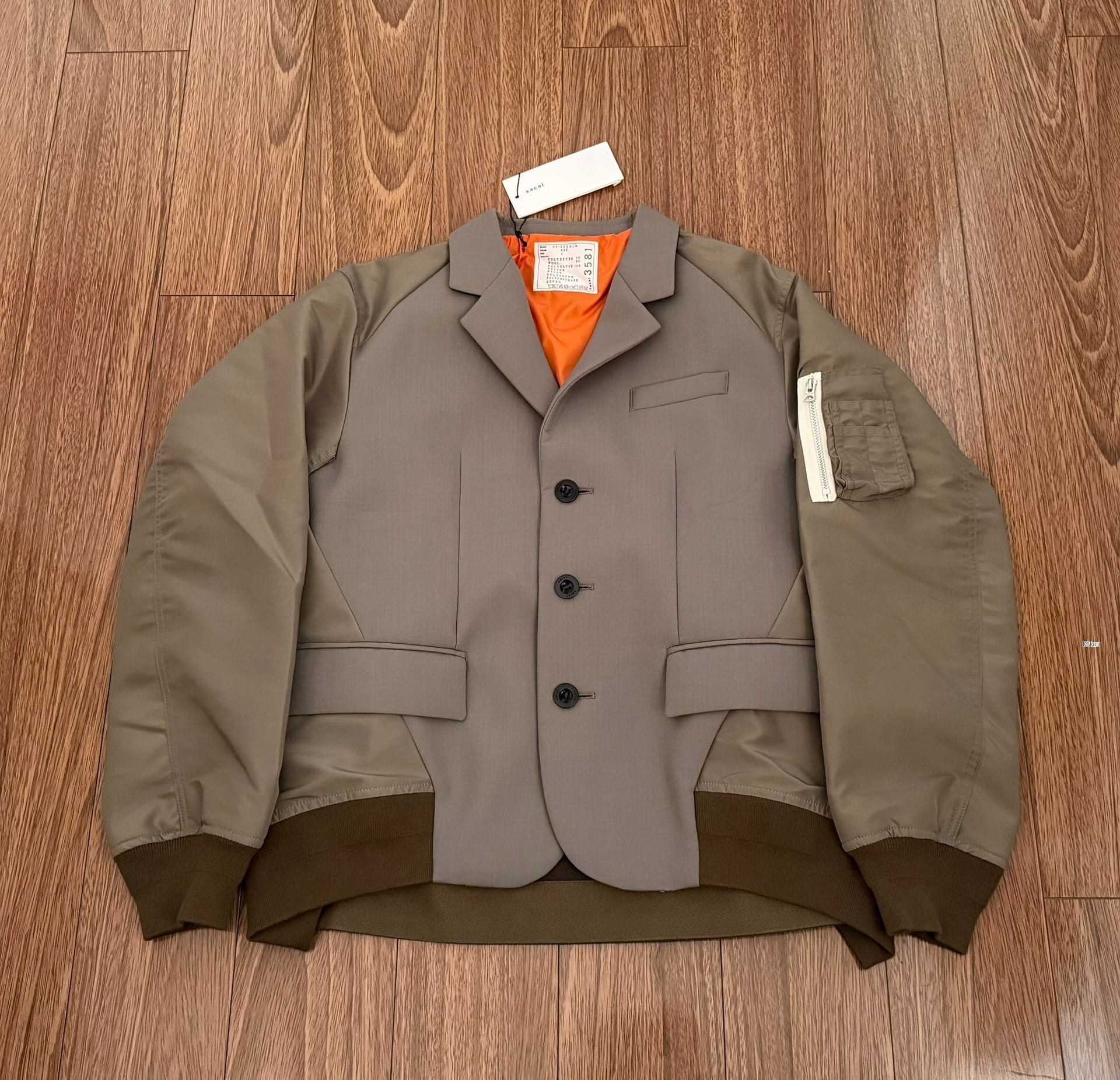 Sacai Sacai 25SS Suiting Bonding Mix Coat Size US S / EU 44-46 / 1 - 1 Thumbnail