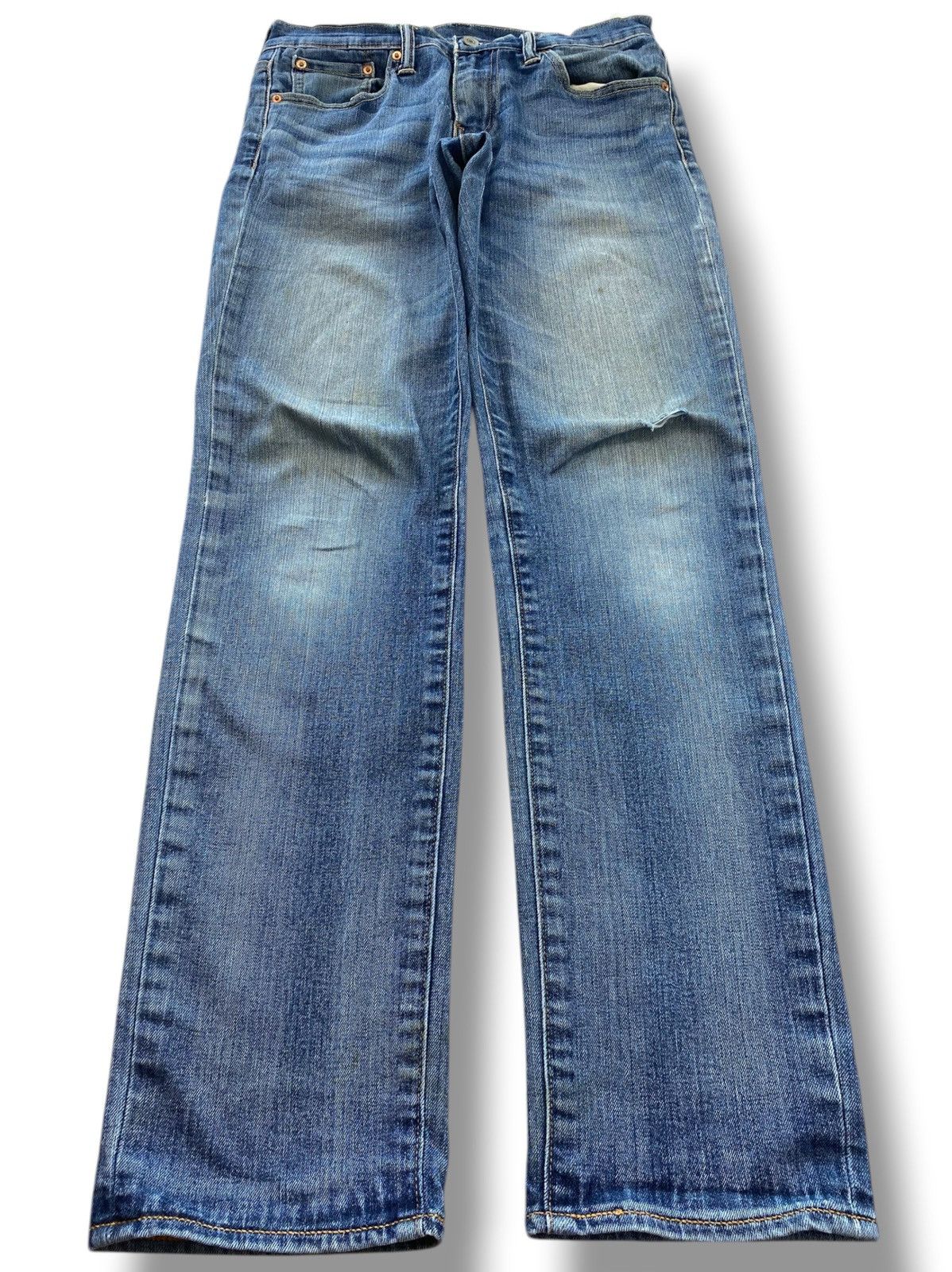 Levi's Levi’s Feded Wash Whiskered Style Straight Leg Jeans Size US 30 / EU 46 - 1 Thumbnail