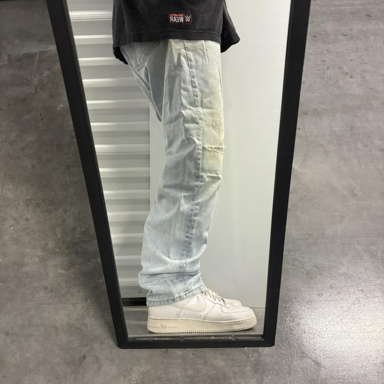 Japanese Brand × Vintage Crazy Vintage Y2K/2000s Grunge Light Wash Distressed Denim Jeans! Size US 38 / EU 54 - 2 Thumbnail