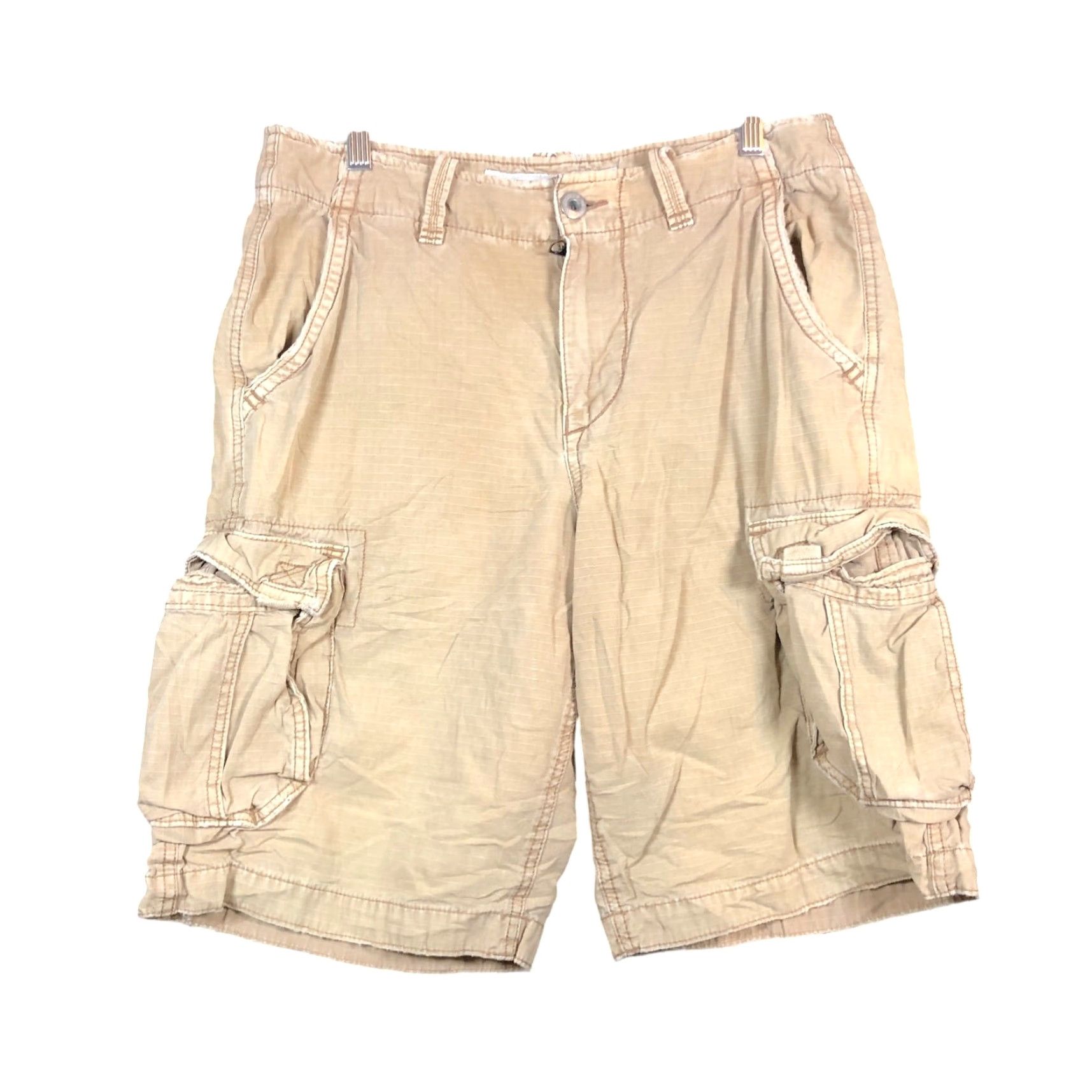American Eagle Outfitters American Eagle Outfitters Mens Shorts Tan Cargo Longer Length 32 Cargo Pocket Distinctive Tan Cargo Shorts 32 Mens Accessories Pants Size US 32 / EU 48 - 2 Thumbnail