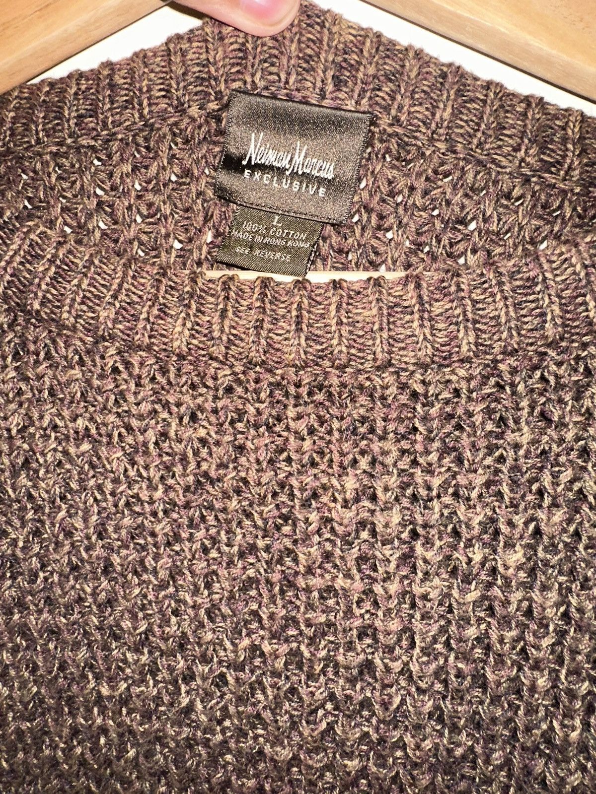 Neiman Marcus Neiman Marcus Cropped Waffle Knit Sweater Size US XL / EU 56 / 4 - 2 Thumbnail