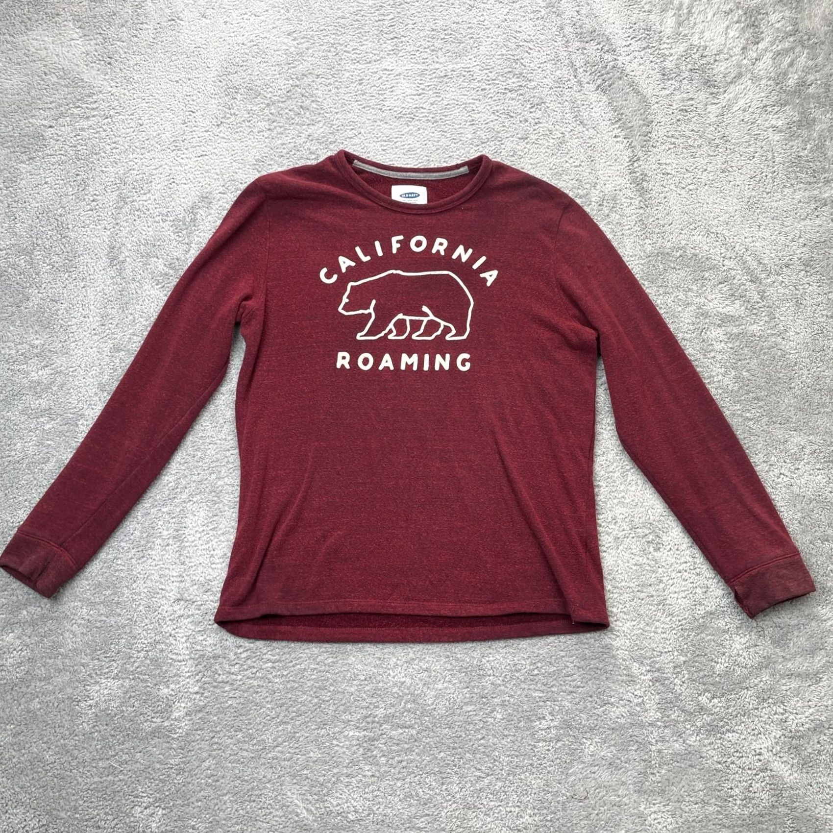 Old Navy Old Navy Shirt Men L Red California Roaming Graphic Knit Bear Nature Crew Neck T-Shirt Size US L / EU 52-54 / 3 - 2 Thumbnail