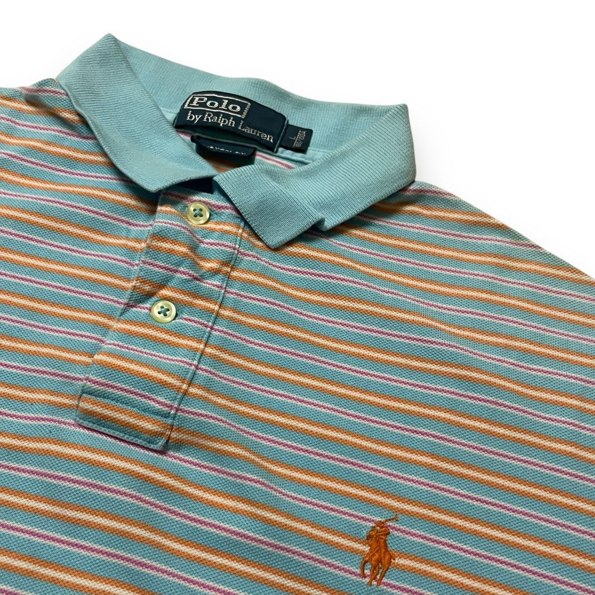 Polo Ralph Lauren Polo by Polo Ralph Lauren Custom Fit Stripe Soft Colourway Size US L / EU 52-54 / 3 - 3 Thumbnail