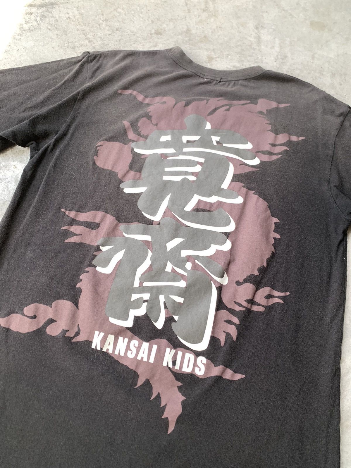 Japanese Brand × Kansai Yamamoto × Vintage Vtg Dragon Kansai Kids Natural Faded Size US L / EU 52-54 / 3 - 7 Thumbnail