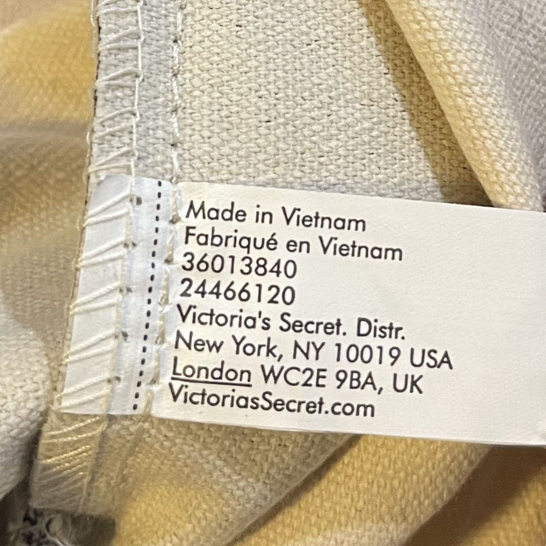 Victoria's Secret Limited Edition Canvas Tote Bag Carry All Beach Travel Chic Size ONE SIZE - 4 Thumbnail