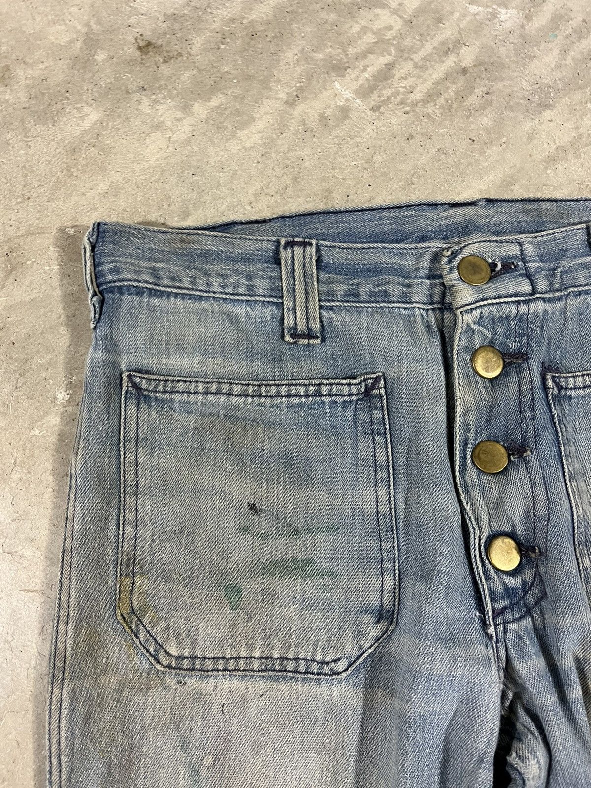 Lee Vintage 70s Lee Flared Jeans Faded Blue 30x31 Size US 30 / EU 46 - 3 Thumbnail