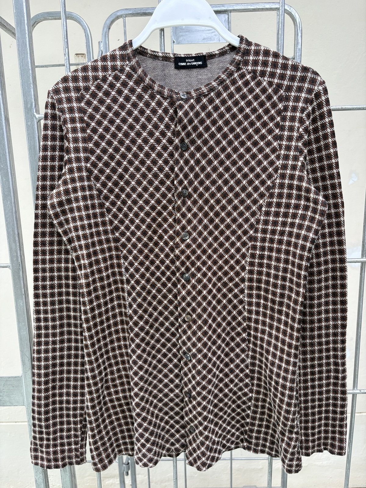 Tricot Comme des Garcons Comme des Garcons plaid bottom up long sleeves tee Size M / US 6-8 / IT 42-44 - 4 Thumbnail