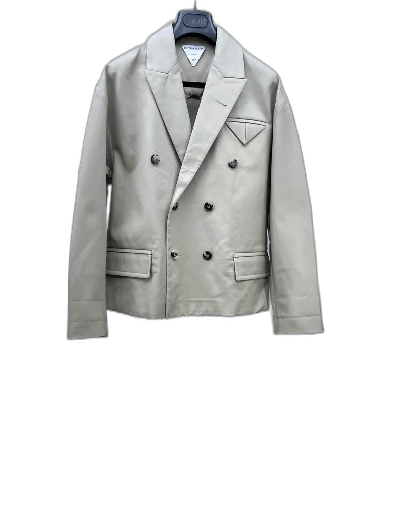 Bottega Veneta Beige Double-Breasted Casual Blazer Size US S / EU 44-46 / 1 - 1 Thumbnail