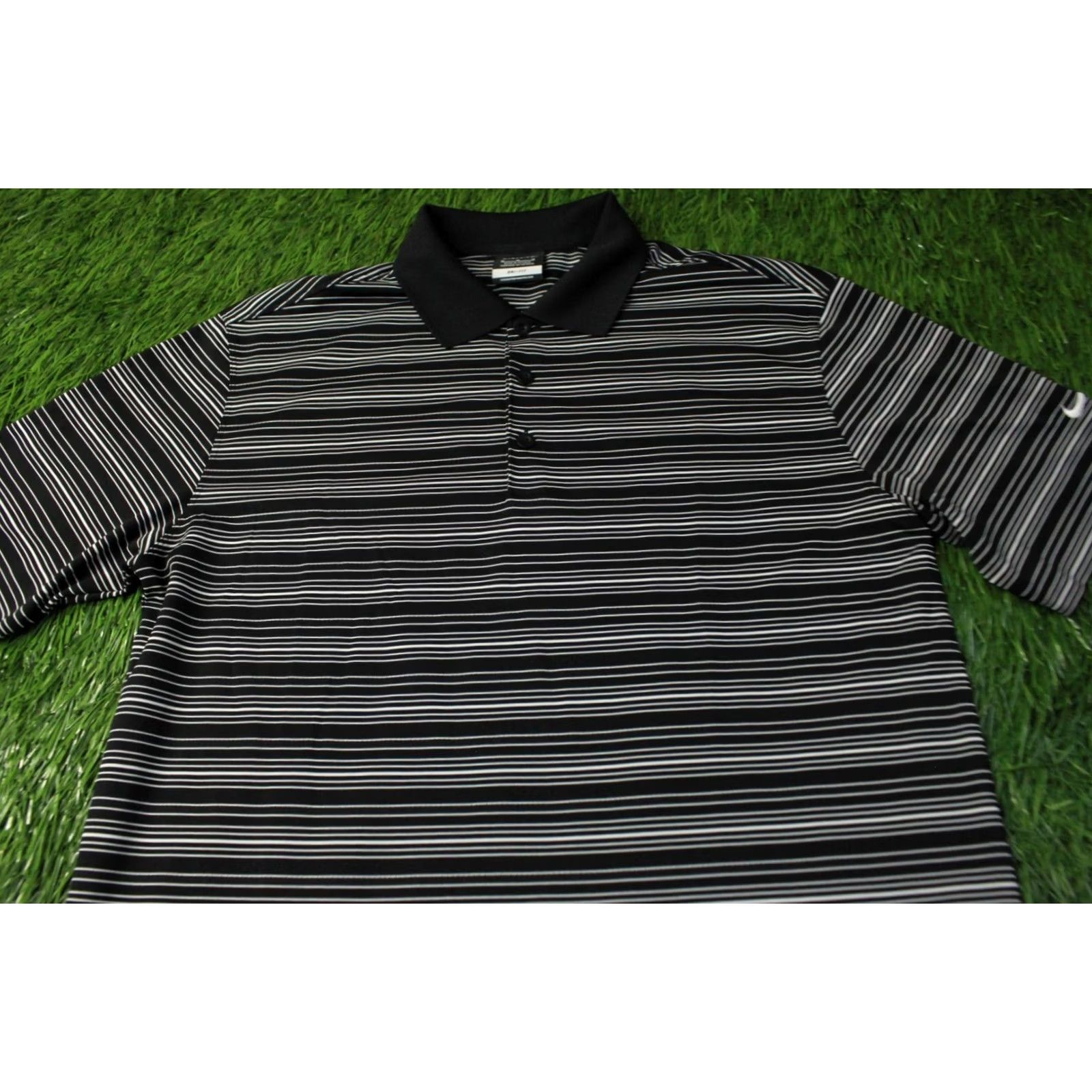 Nike NIKE DRI-FIT GOLF Polo Shirt Mens M Black White 2012 Jersey Short Sleeve Polo Nike Golf Shirt Size US M / EU 48-50 / 2 - 2 Thumbnail
