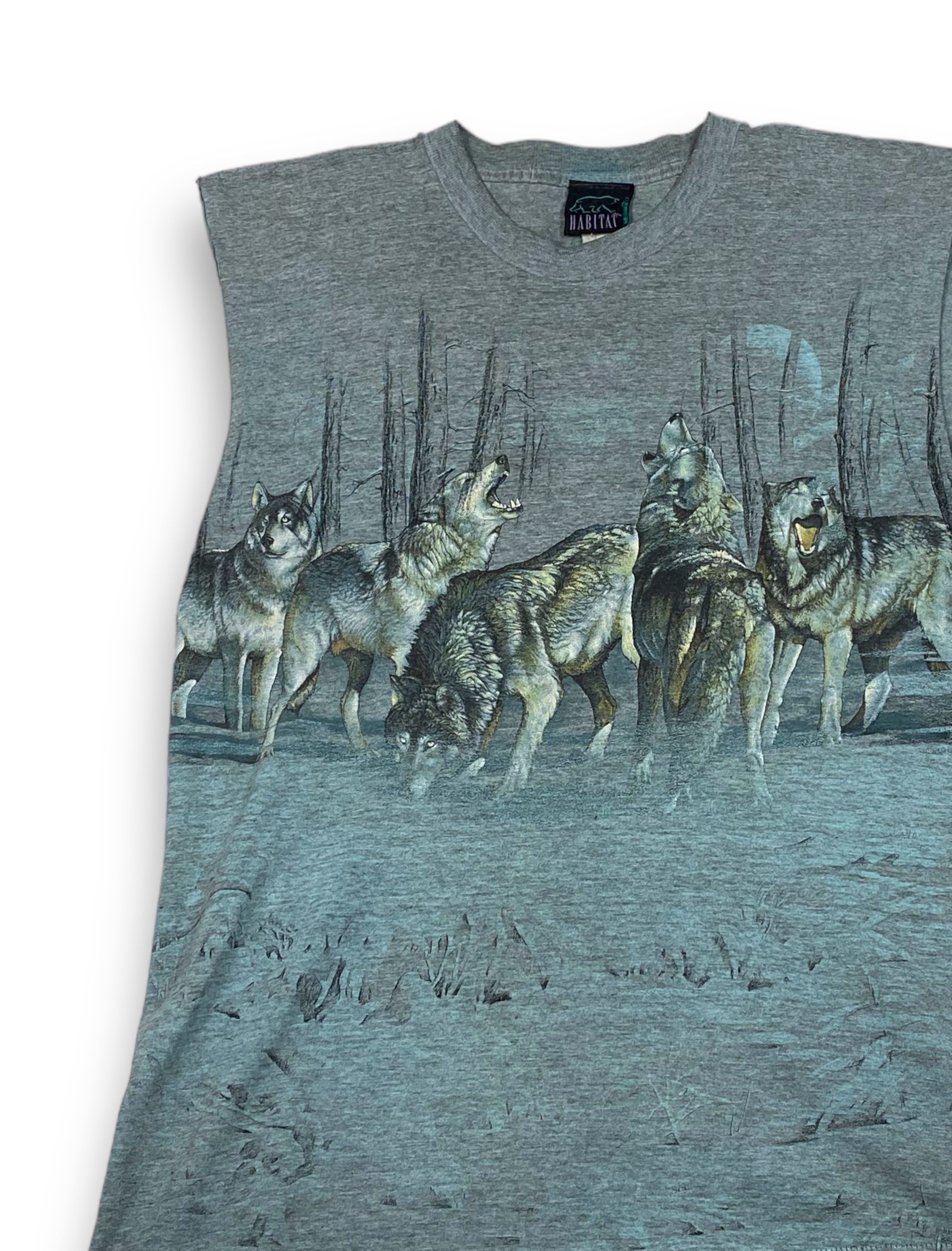 Habitat Vintage WOLVES Custom Made Tank Top Overprint M786 Size US M / EU 48-50 / 2 - 3 Thumbnail