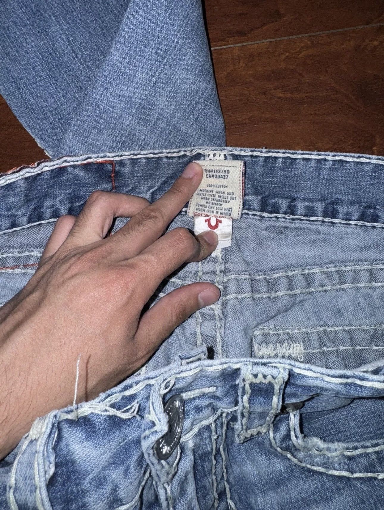 True Religion × Vintage True Religion Bootcut Thick Stitching Size US 31 - 8 Thumbnail